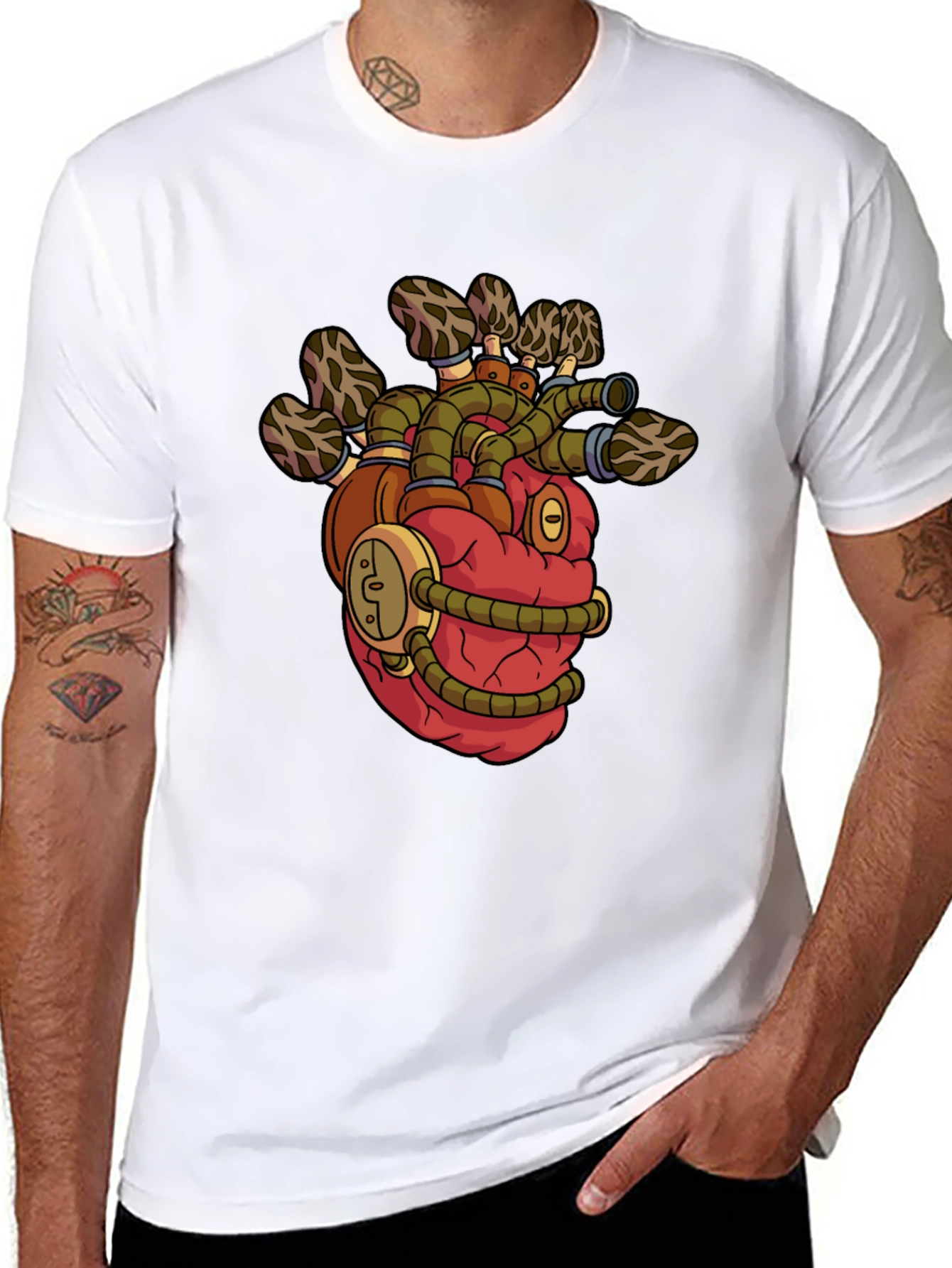 Steampunk Heart Graphic Tee - Unique Design!