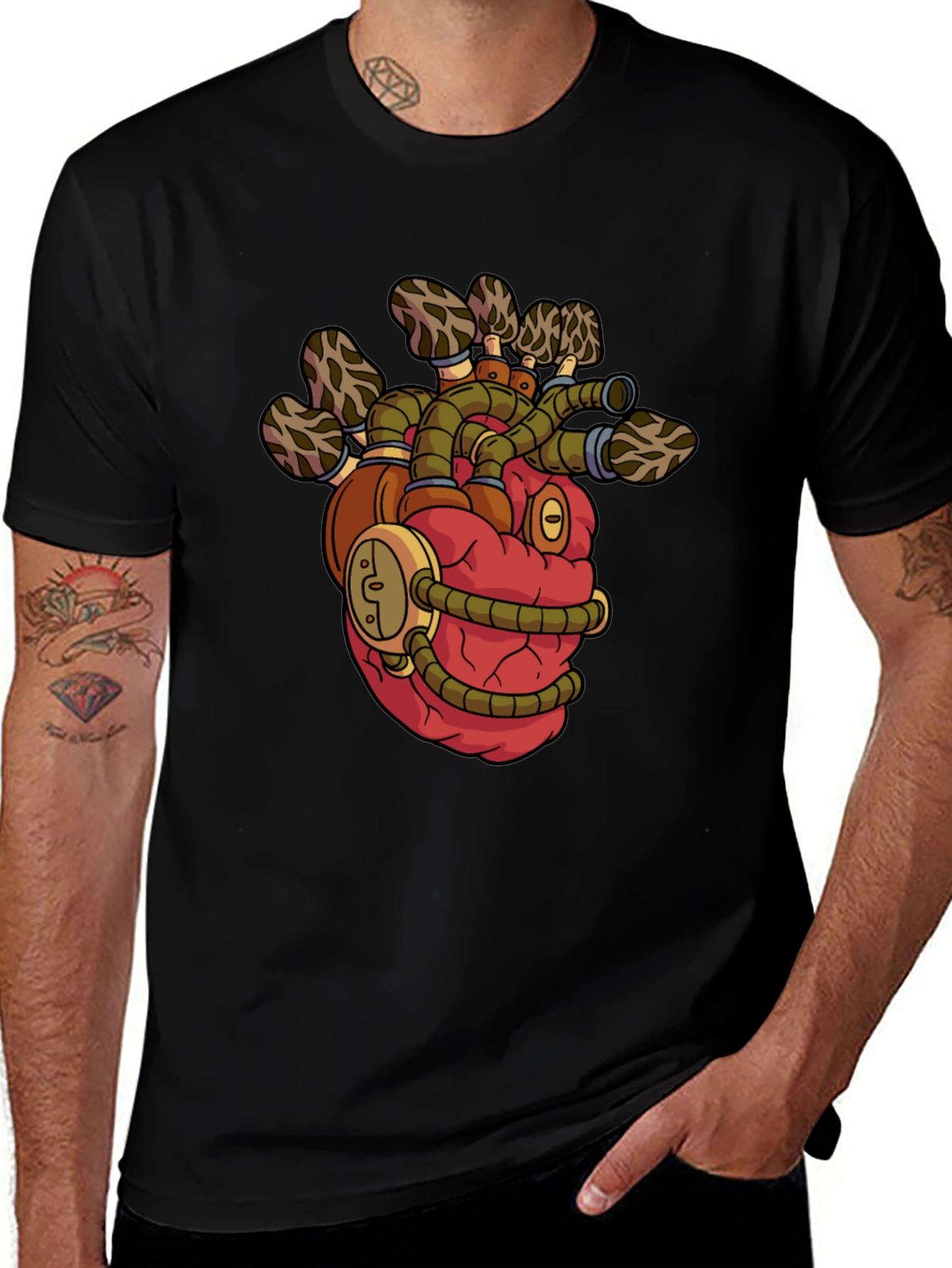 Steampunk Heart Graphic Tee - Unique Design!
