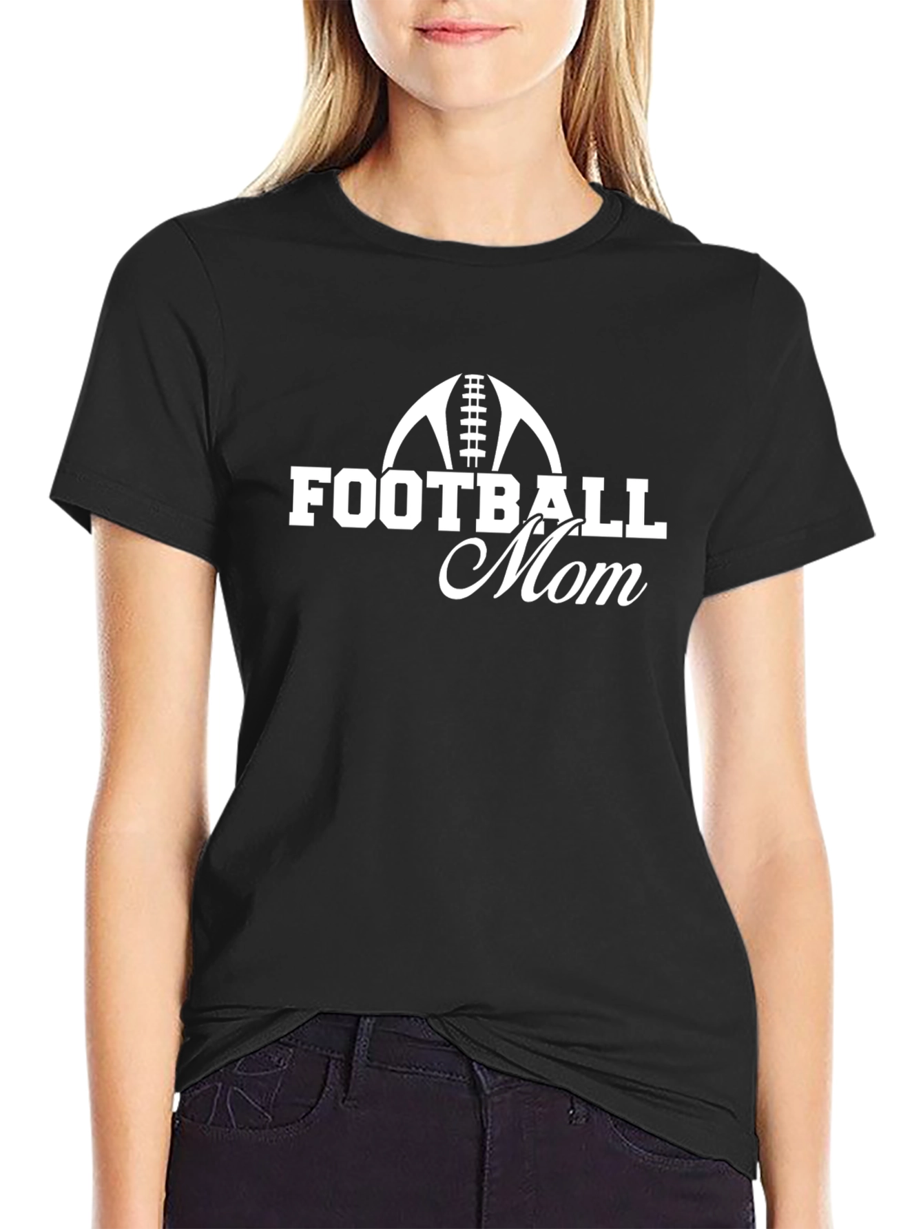 Football Mom Graphic T-Shirt