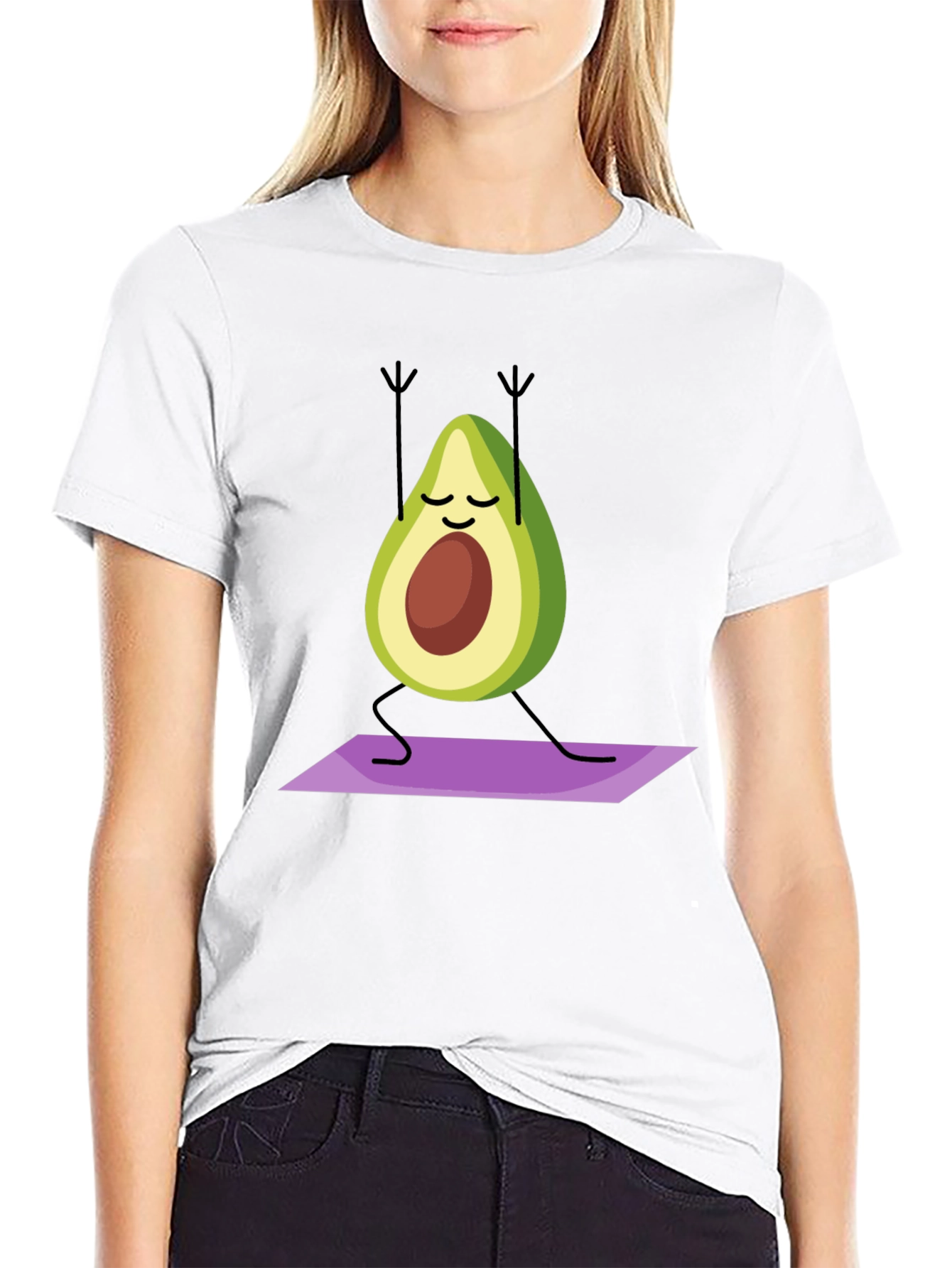 Yoga Avocado Graphic Tee - Relaxed Fit