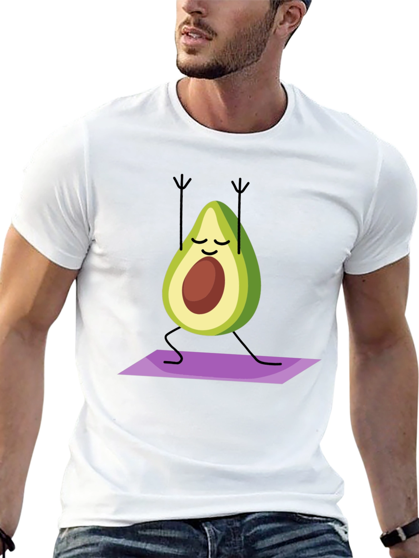 Yoga Avocado Graphic Tee - Relaxed Fit
