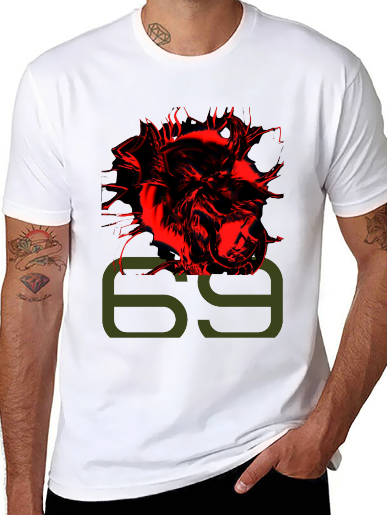 Edgy 6ix9ine Graphic Print Black T-Shirt
