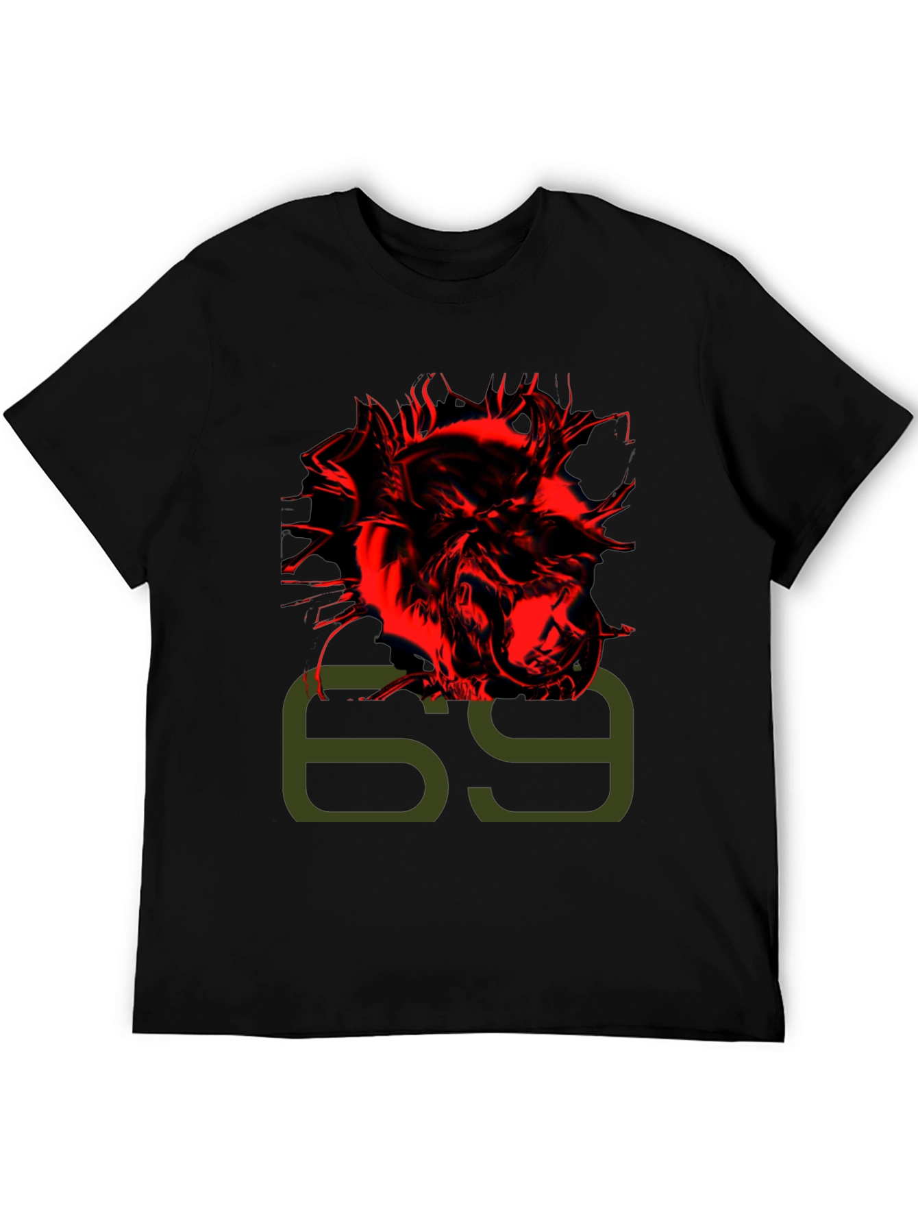 Edgy 6ix9ine Graphic Print Black T-Shirt