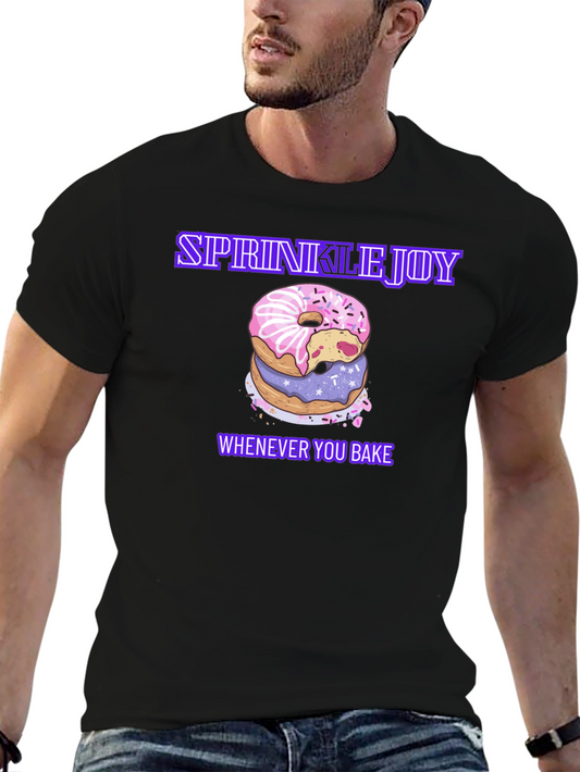 Sprinkle Joy Donut Stack Graphic T-Shirt