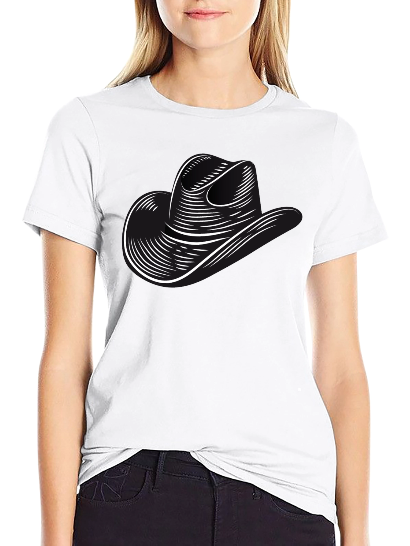Cowboy Hat Graphic Tee - Classic Western Style