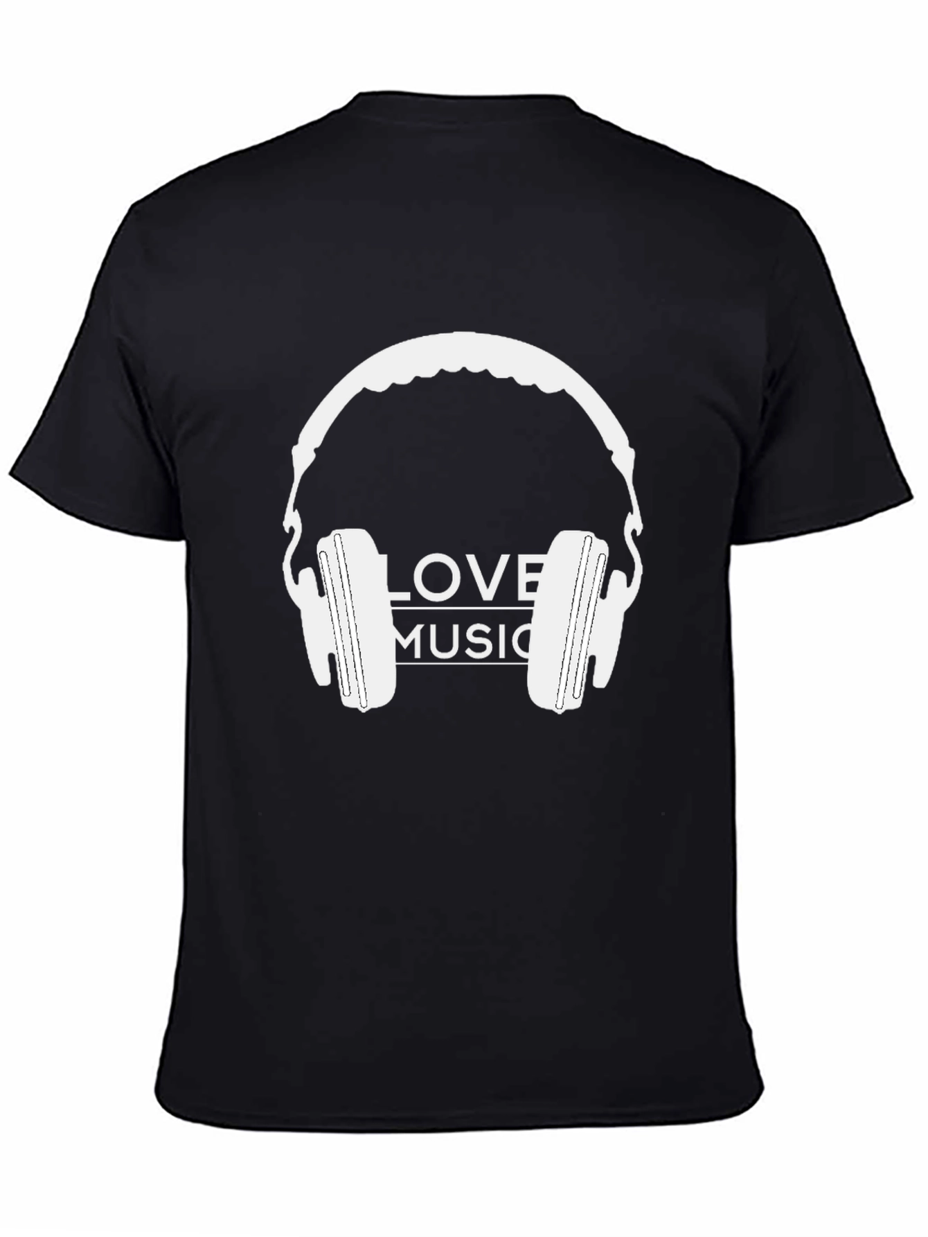 Love Music Headphones Graphic T-Shirt