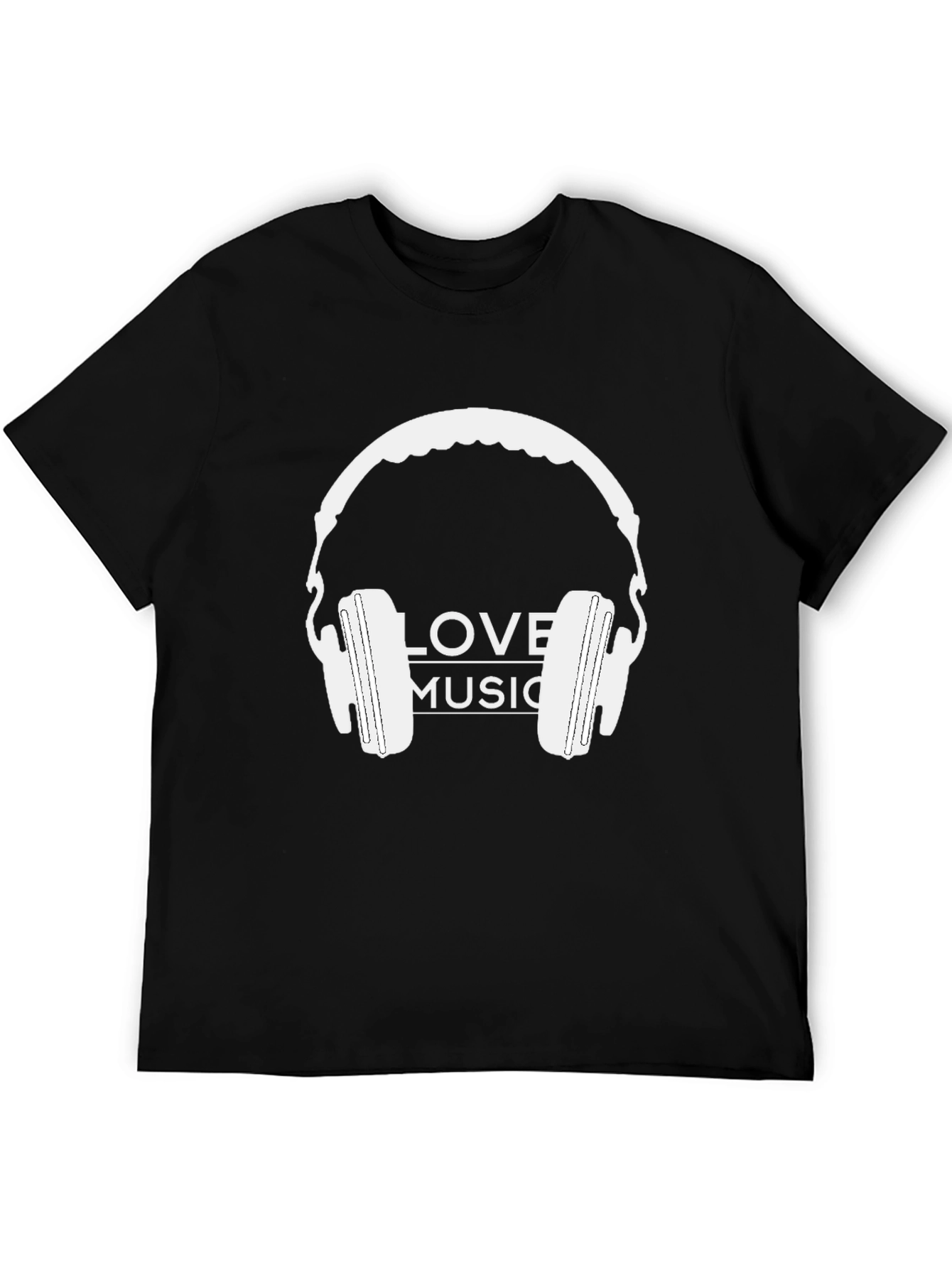 Love Music Headphones Graphic T-Shirt
