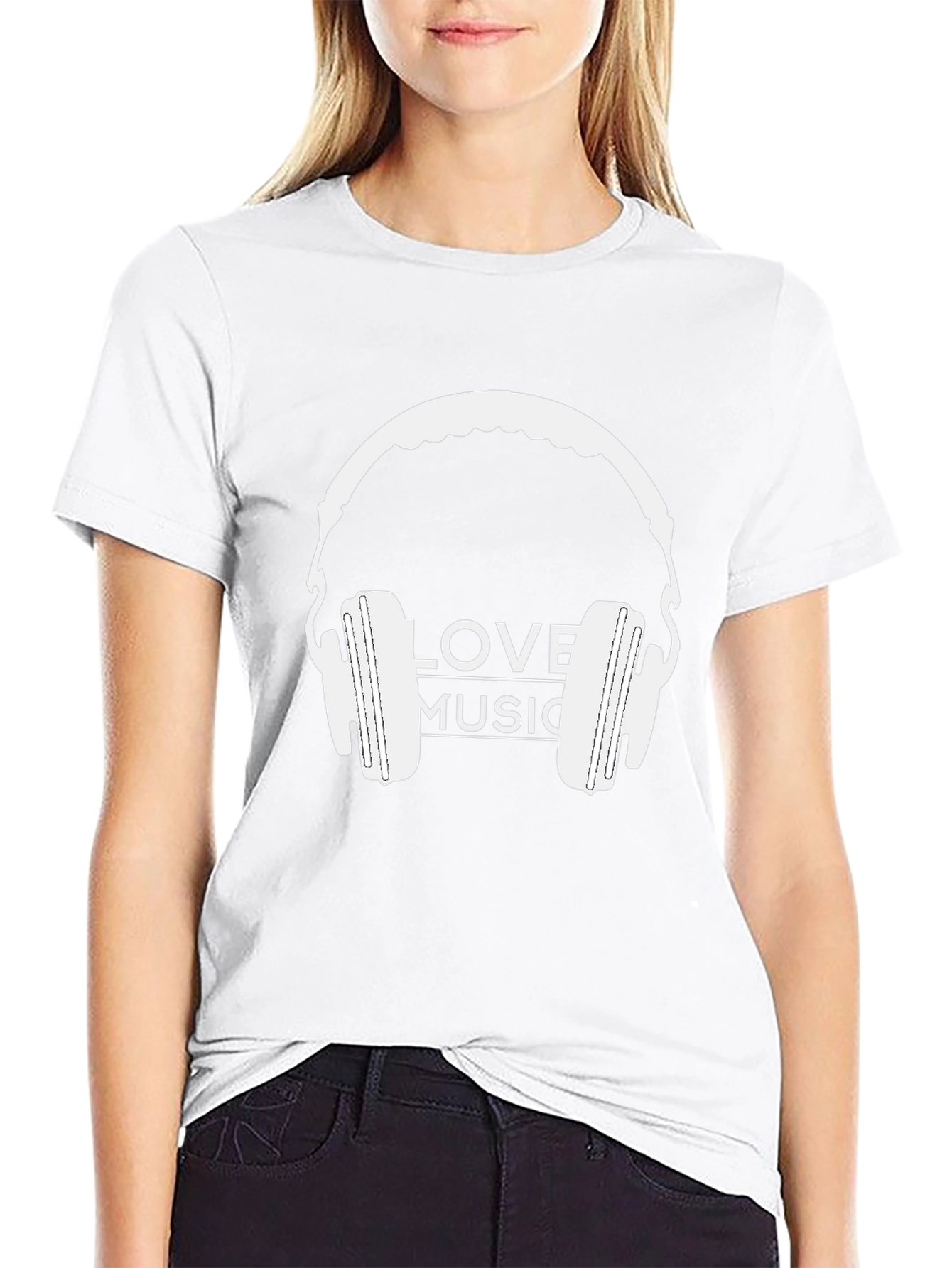 Love Music Headphones Graphic T-Shirt
