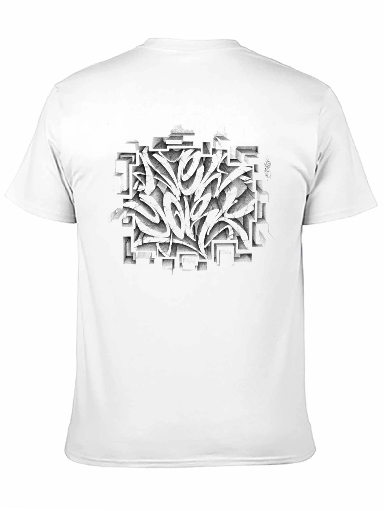 Abstract Graffiti Art Graphic Black T-Shirt