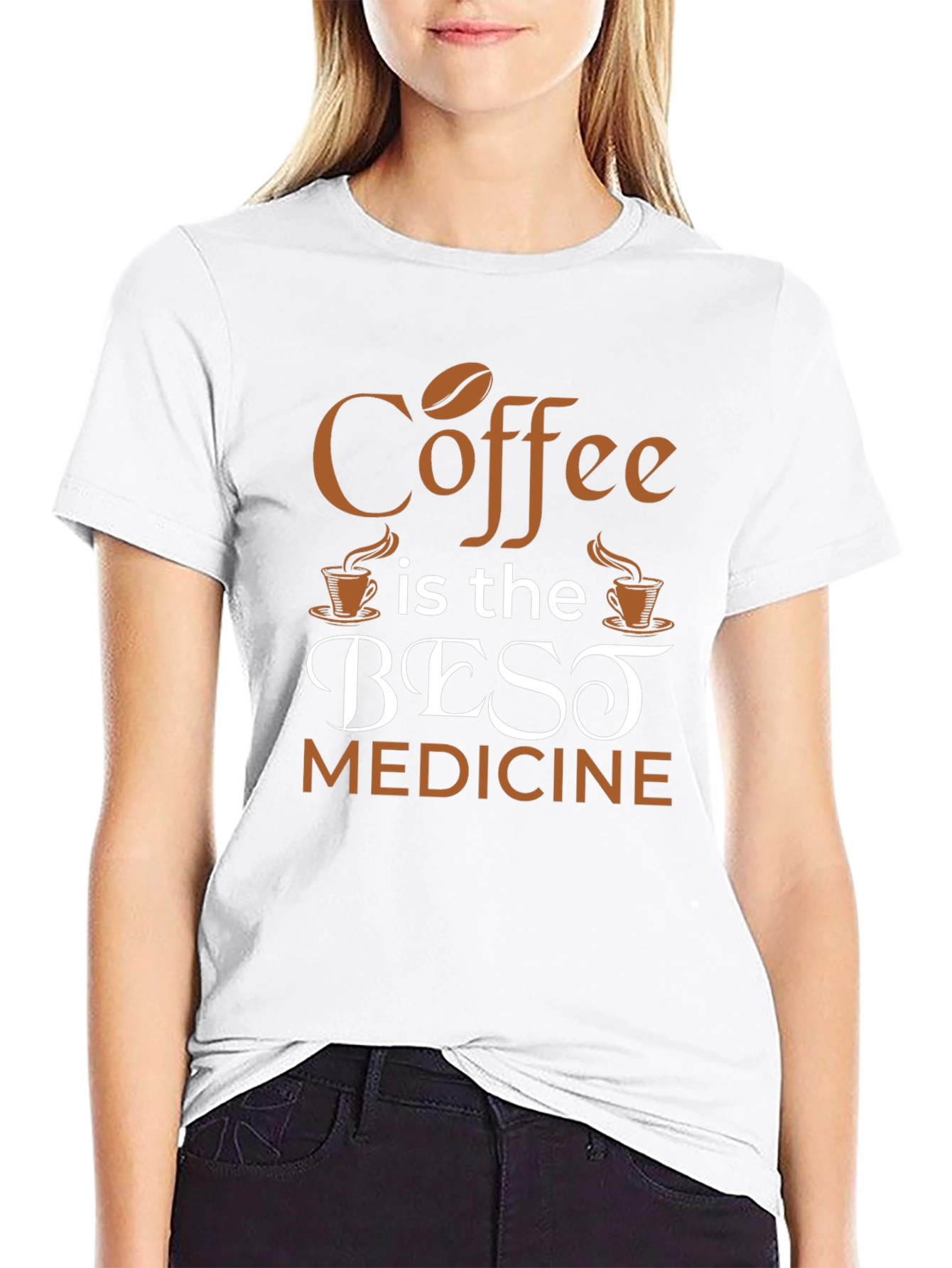 Coffee Is The Best Medicine T-Shirt - Black
