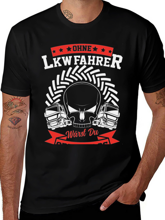Trucker Skull Graphic Tee