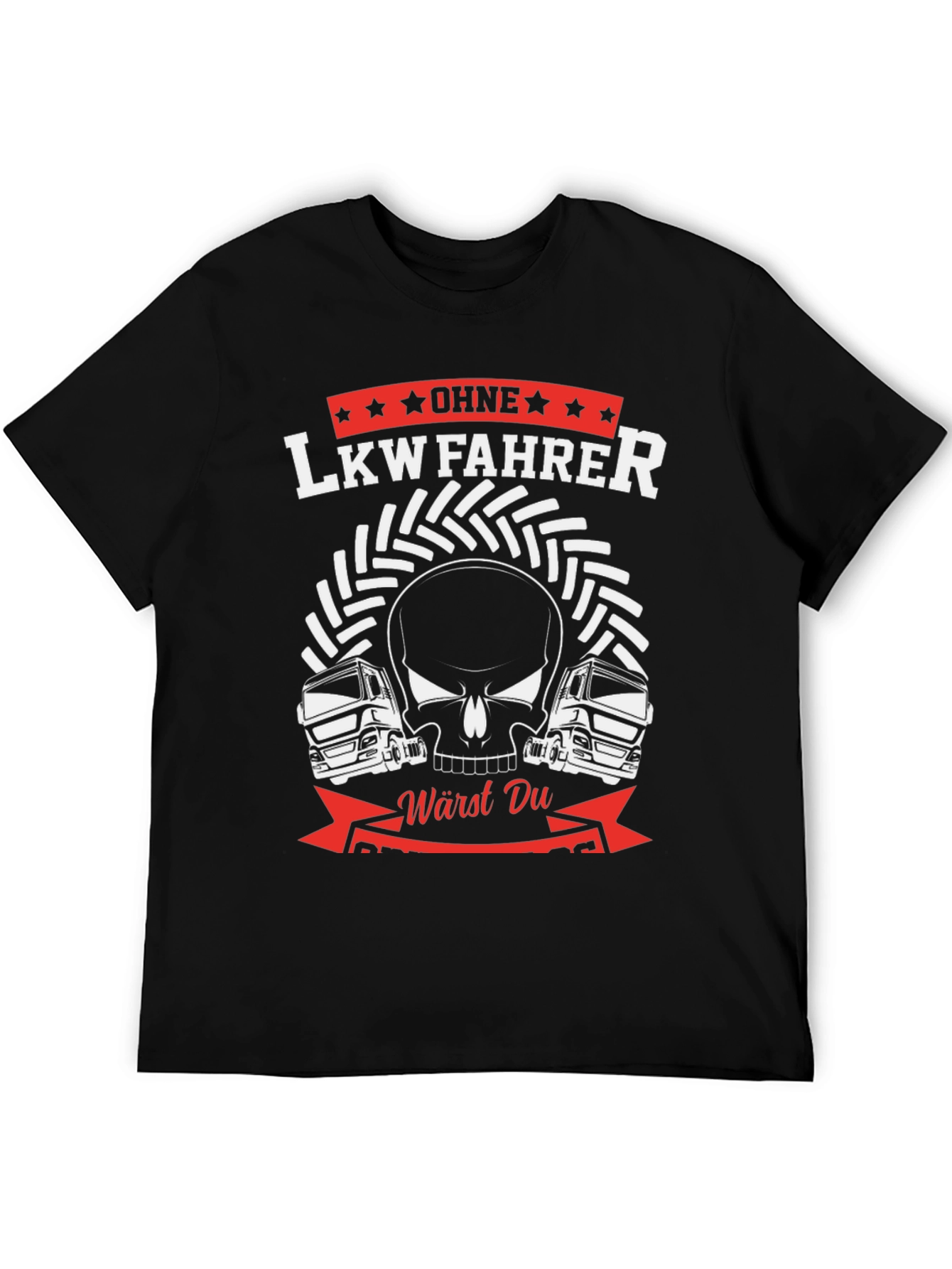 Trucker Skull Graphic Tee
