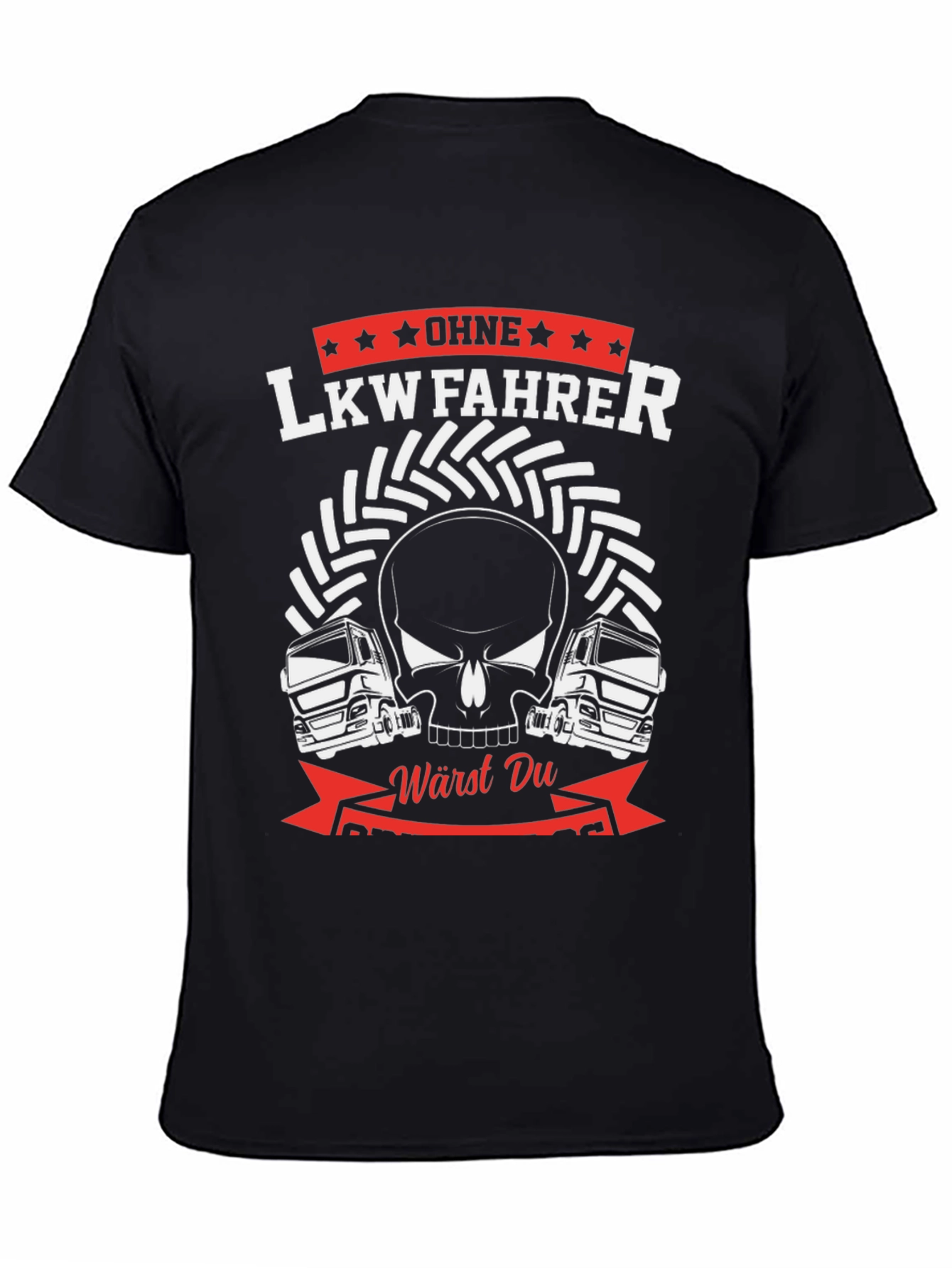 Trucker Skull Graphic Tee