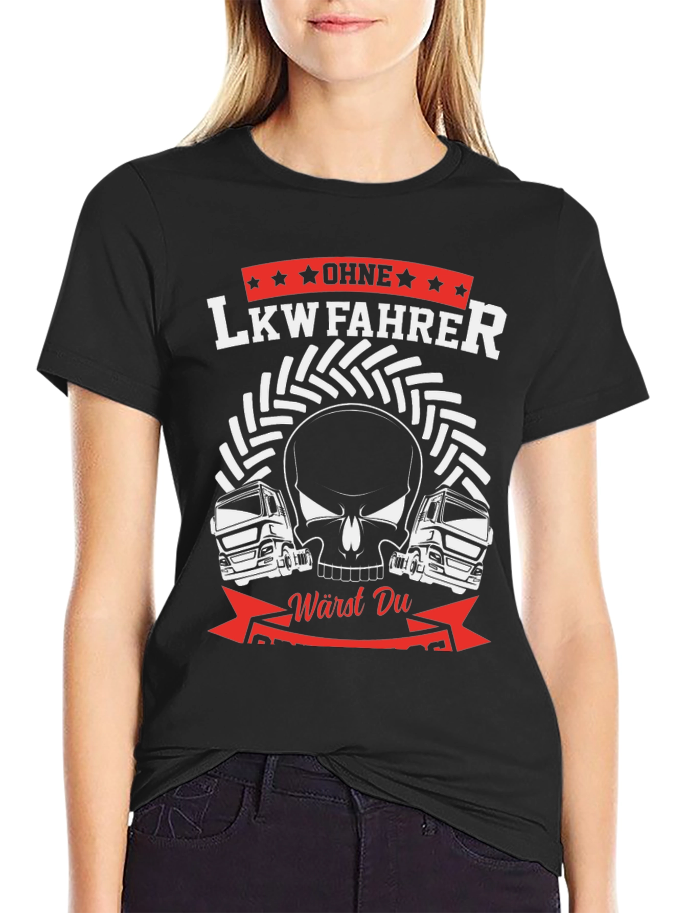 Trucker Skull Graphic Tee