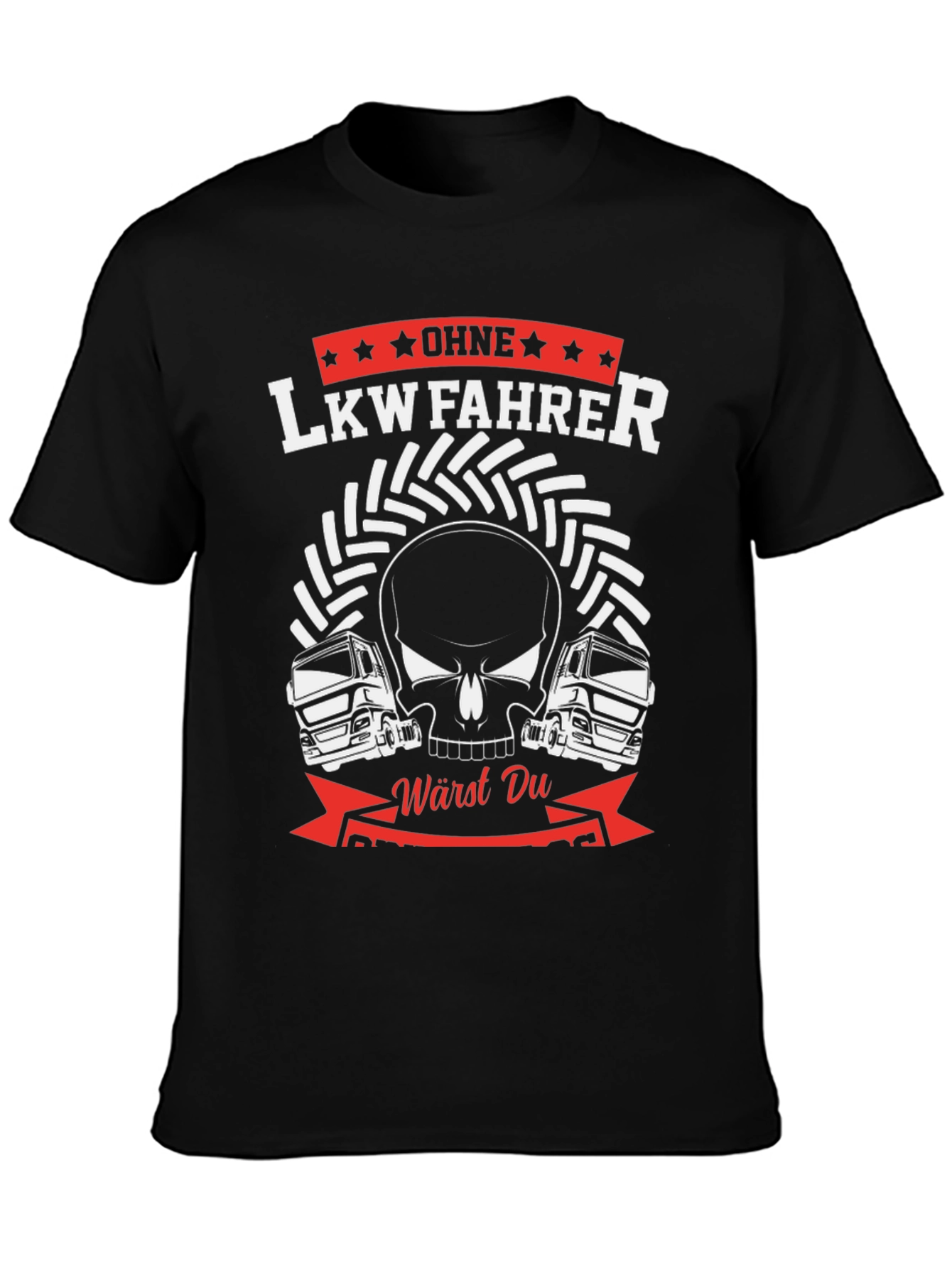 Trucker Skull Graphic Tee