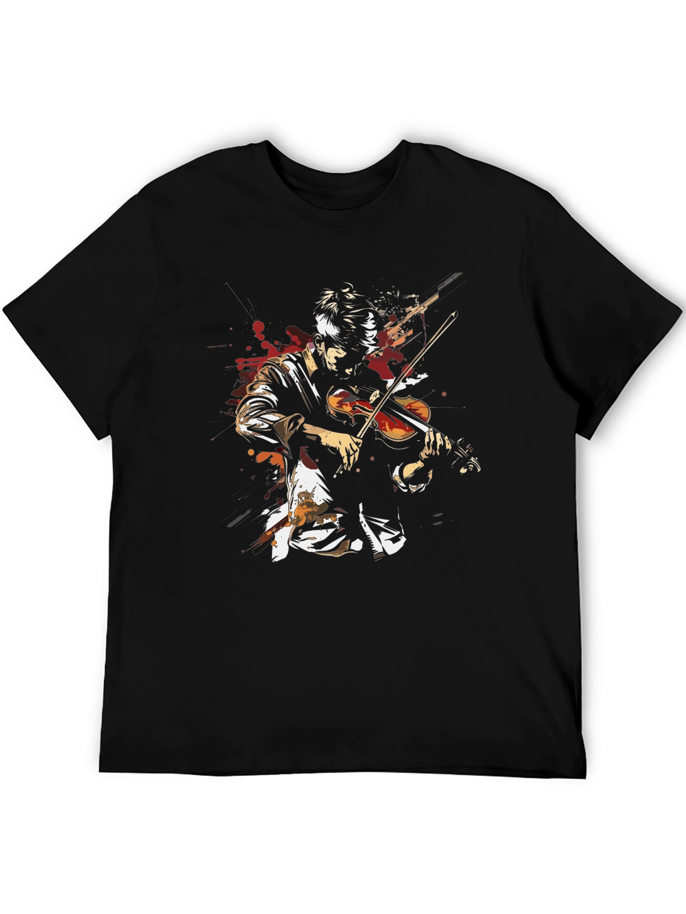 Violinist Graphic Tee - Artistic Music Lovers Shirt