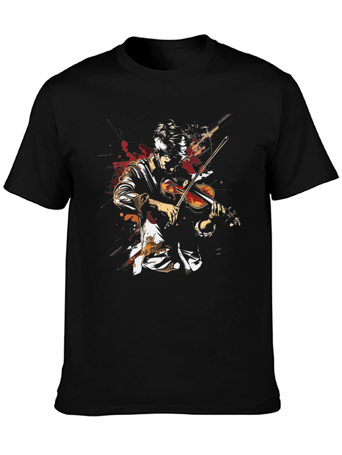 Violinist Graphic Tee - Artistic Music Lovers Shirt
