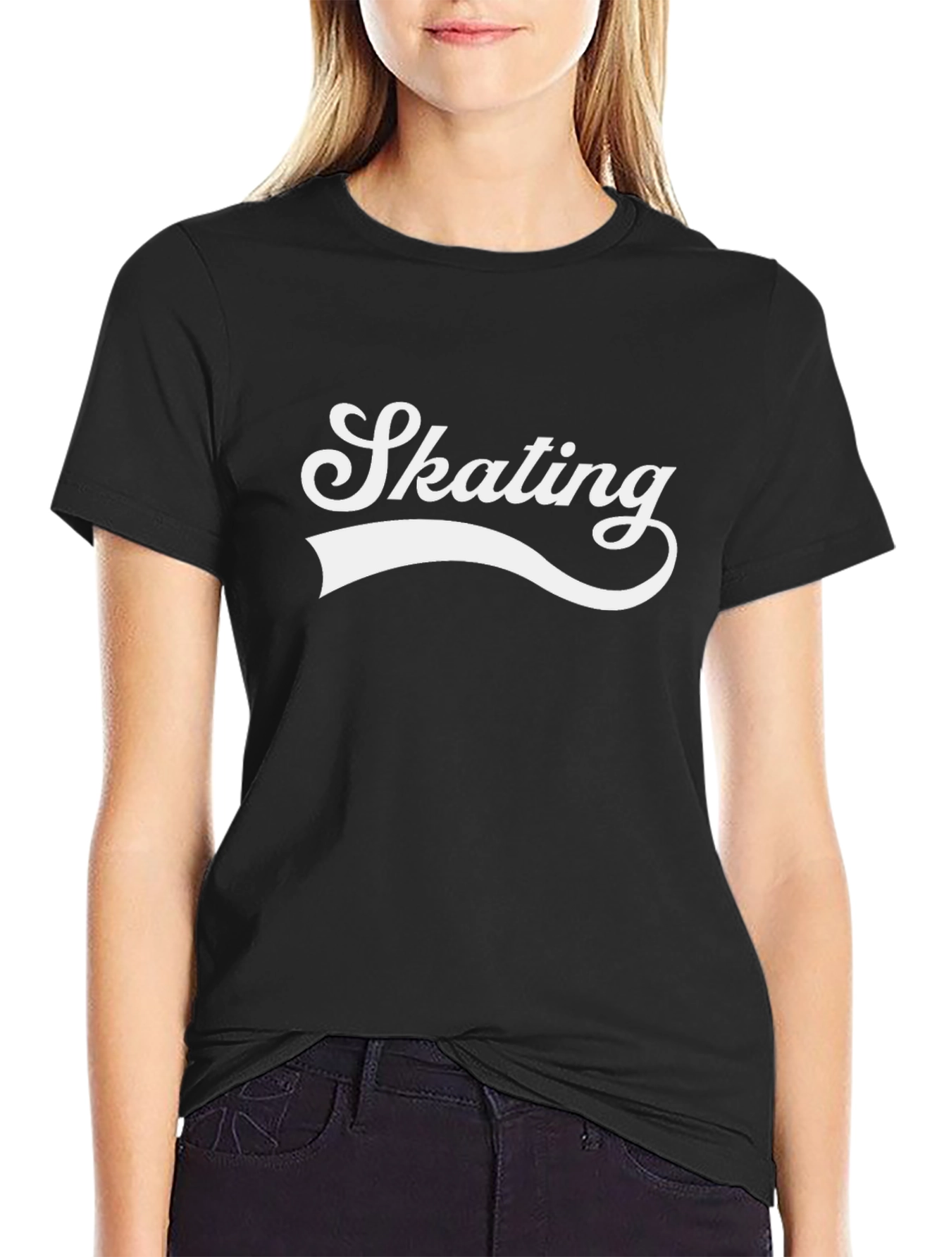 Skating Graphic Tee - Cool & Casual Black T-Shirt