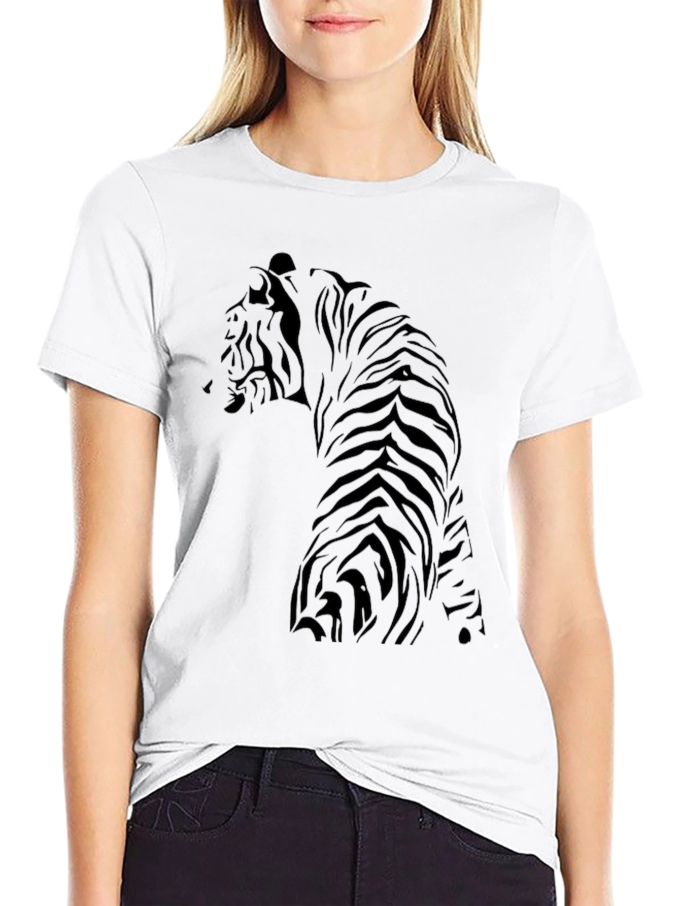 Tiger Graphic Black T-Shirt - Mens Fashion