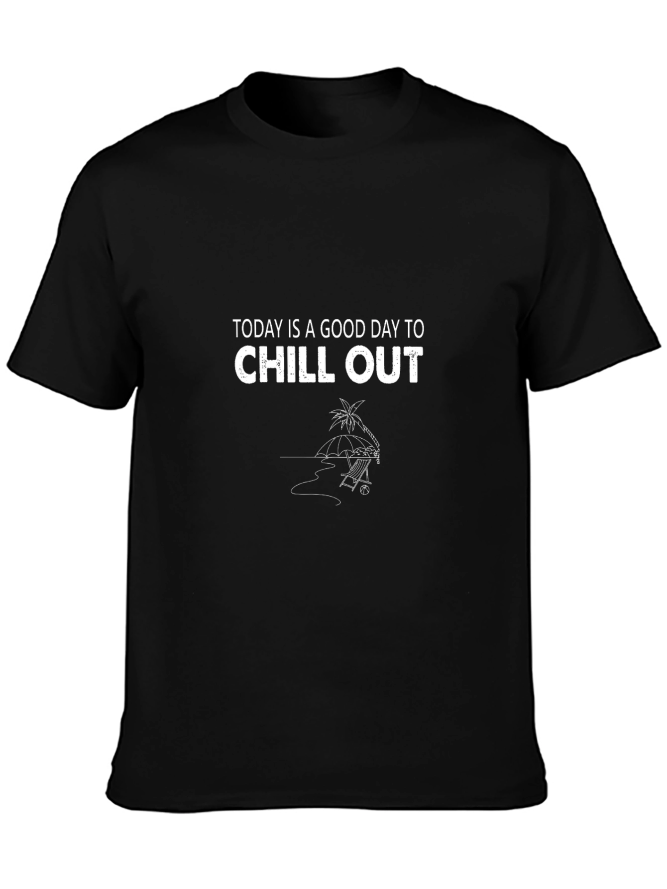 Chill Out T-Shirt - Black Relaxed Fit