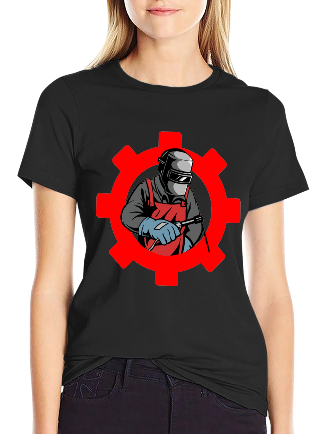 Welder Gear Graphic T-Shirt - Black Cotton Tee