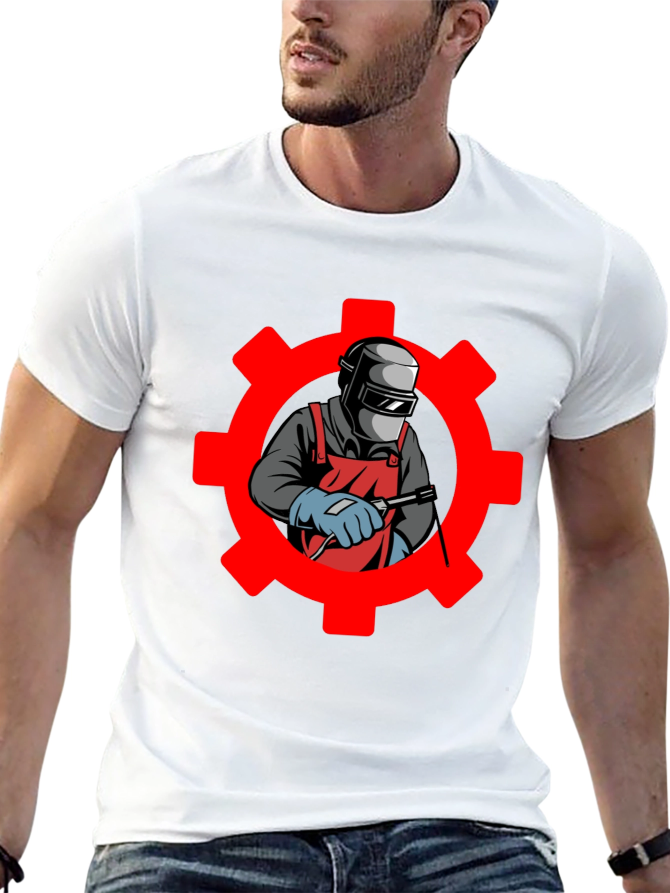 Welder Gear Graphic T-Shirt - Black Cotton Tee