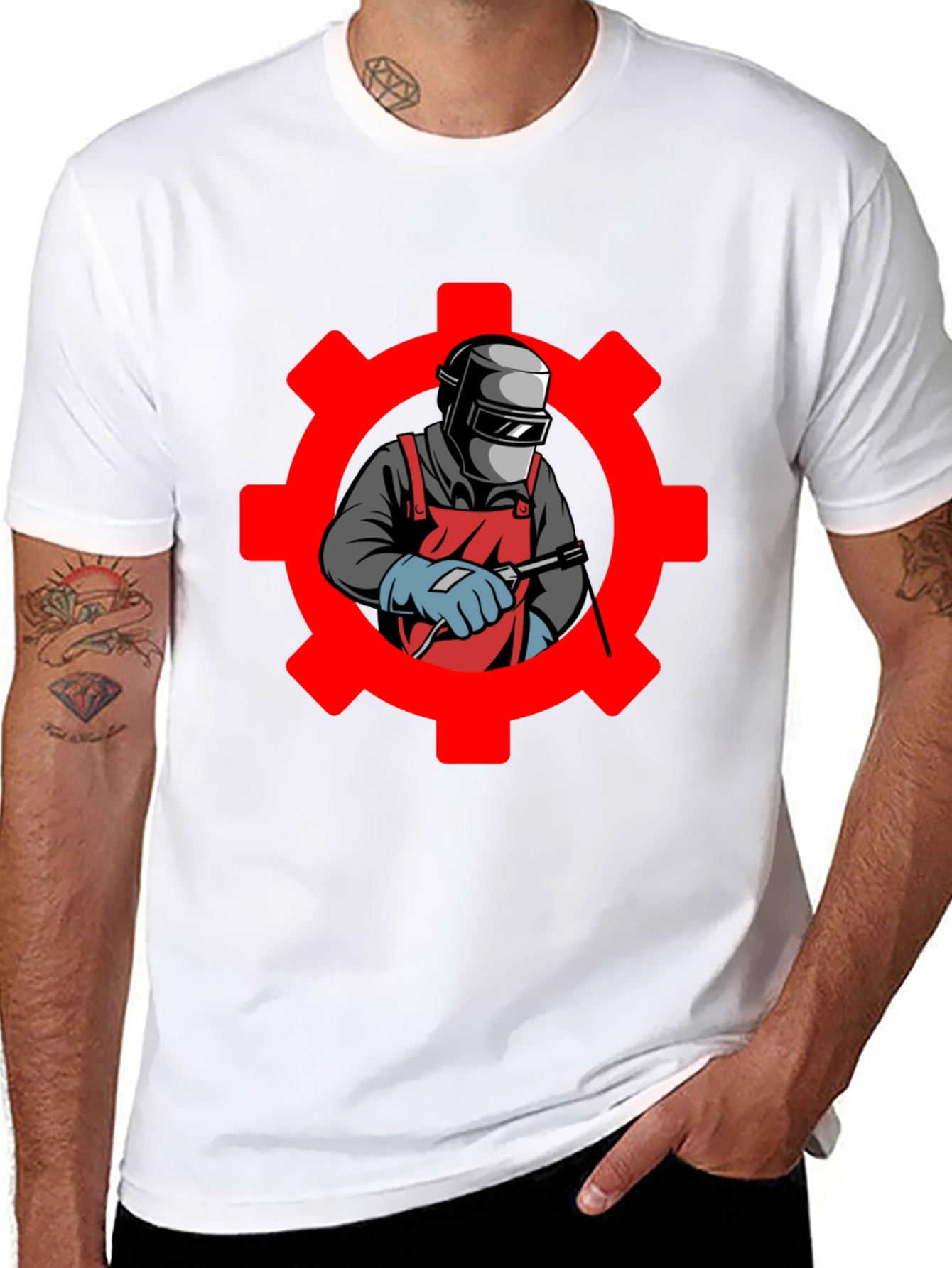Welder Gear Graphic T-Shirt - Black Cotton Tee