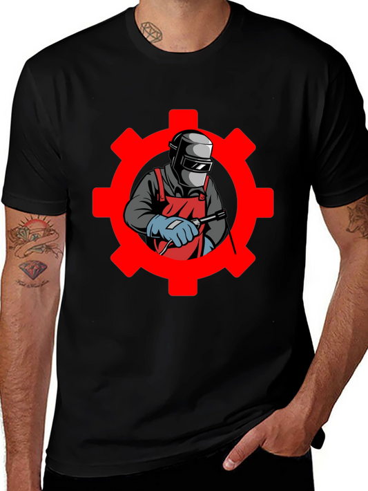 Welder Gear Graphic T-Shirt - Black Cotton Tee