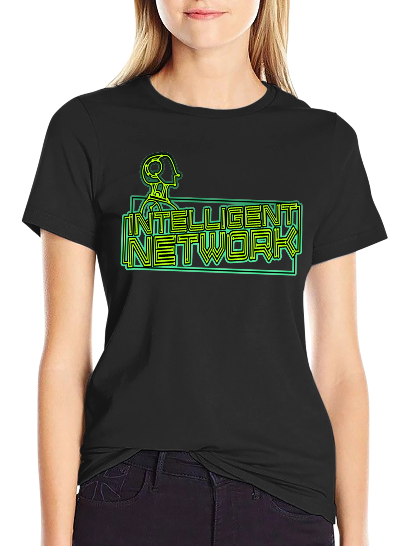 Intelligent Network T-Shirt - Retro Sci-Fi Design