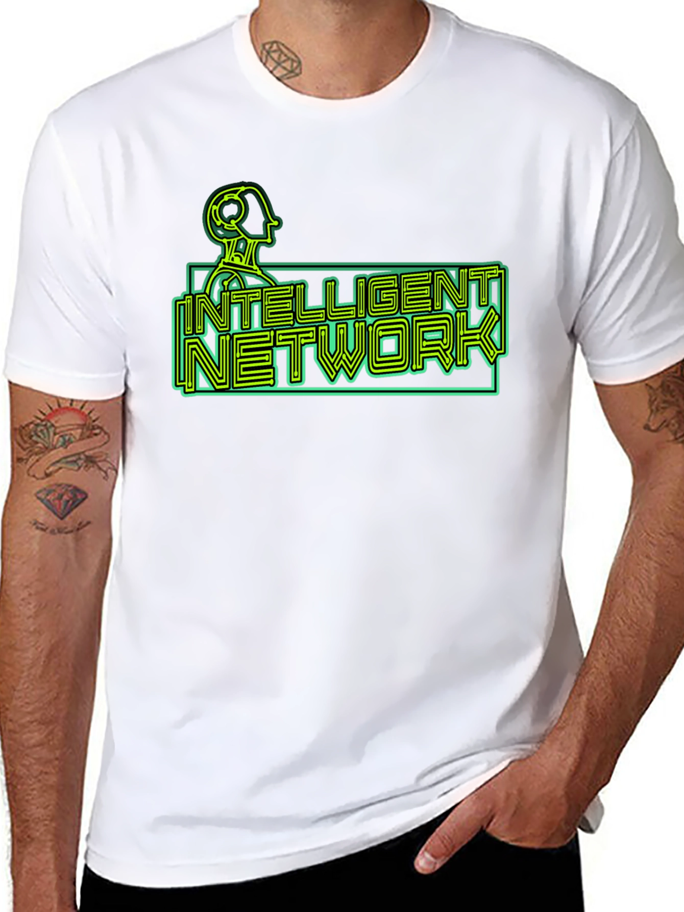 Intelligent Network T-Shirt - Retro Sci-Fi Design