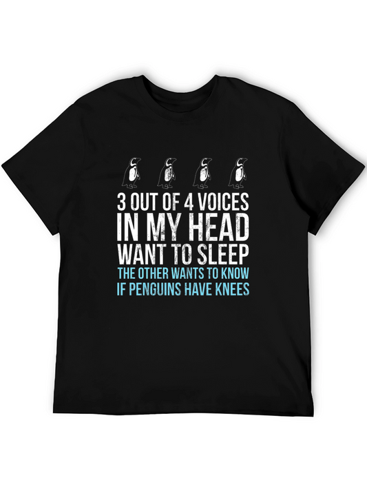Penguin Voices T-Shirt - Funny Graphic Tee
