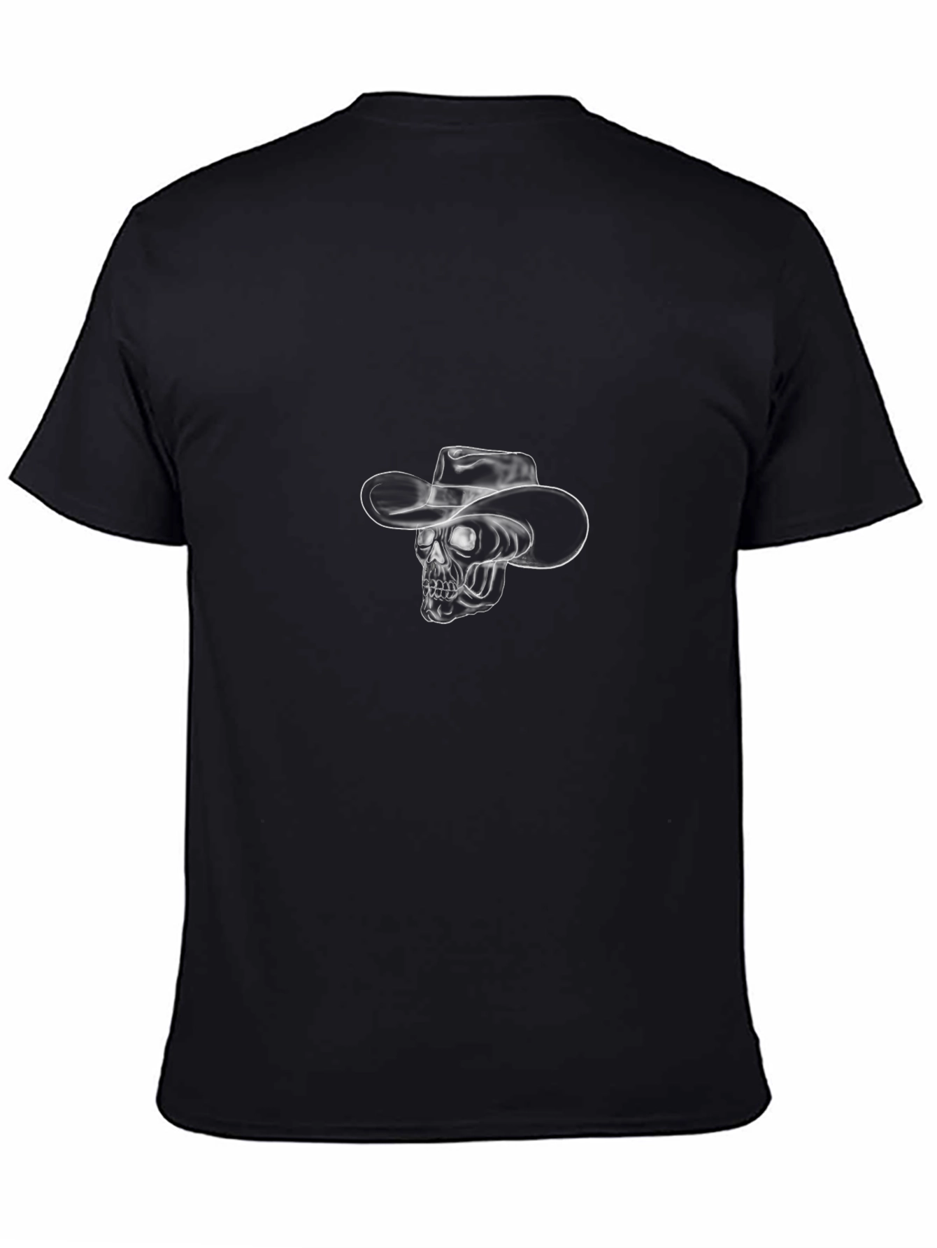 Skull Cowboy T-Shirt - Graphic Print Tee