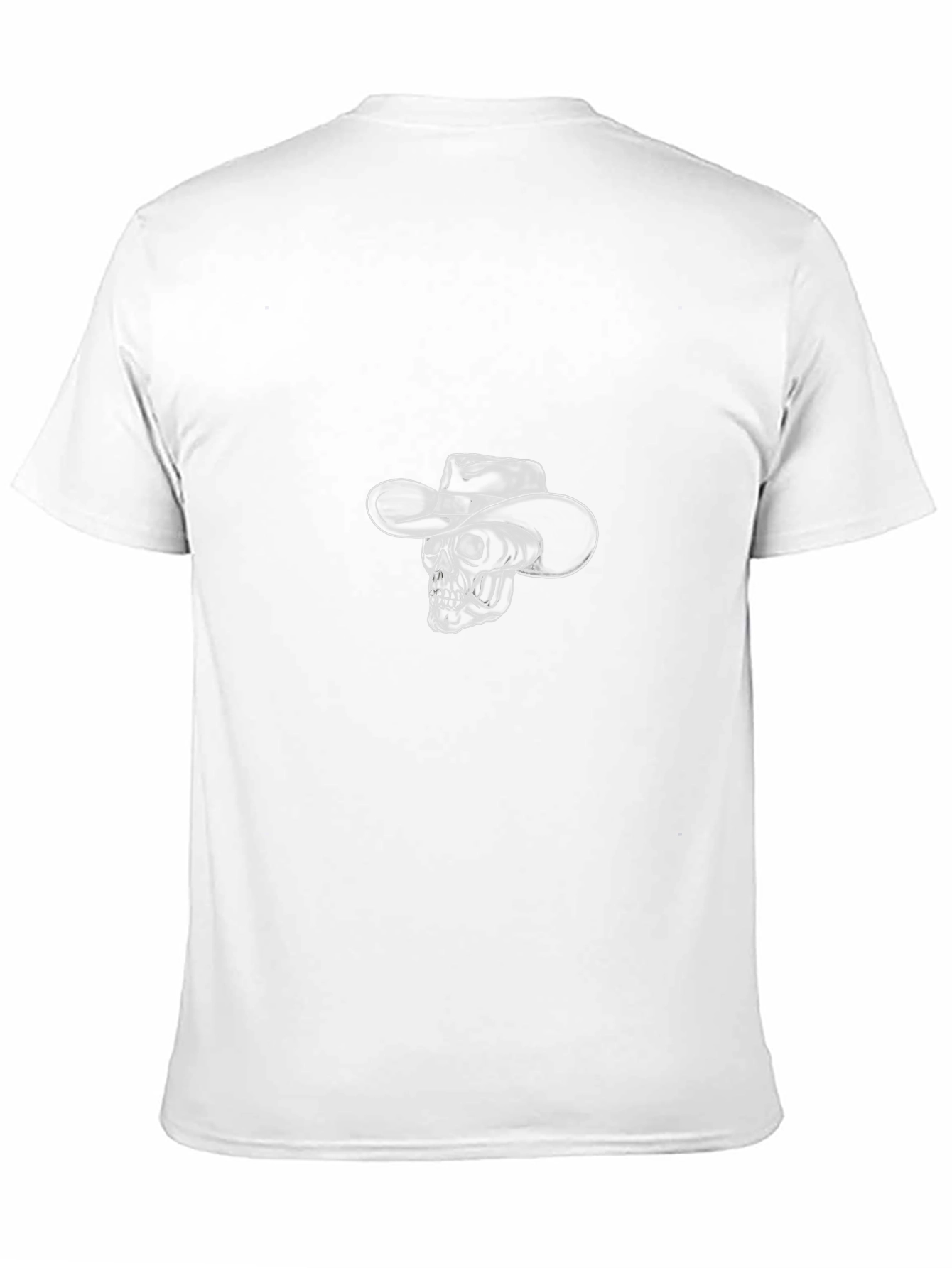 Skull Cowboy T-Shirt - Graphic Print Tee