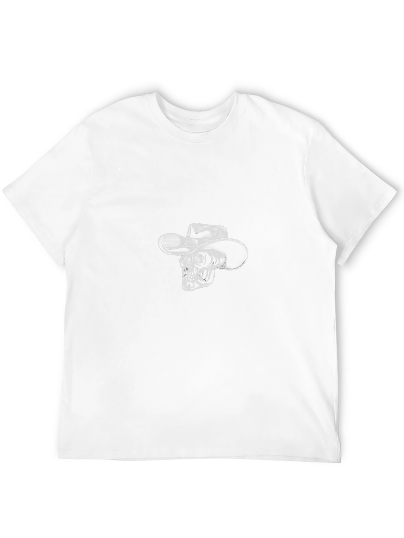 Skull Cowboy T-Shirt - Graphic Print Tee