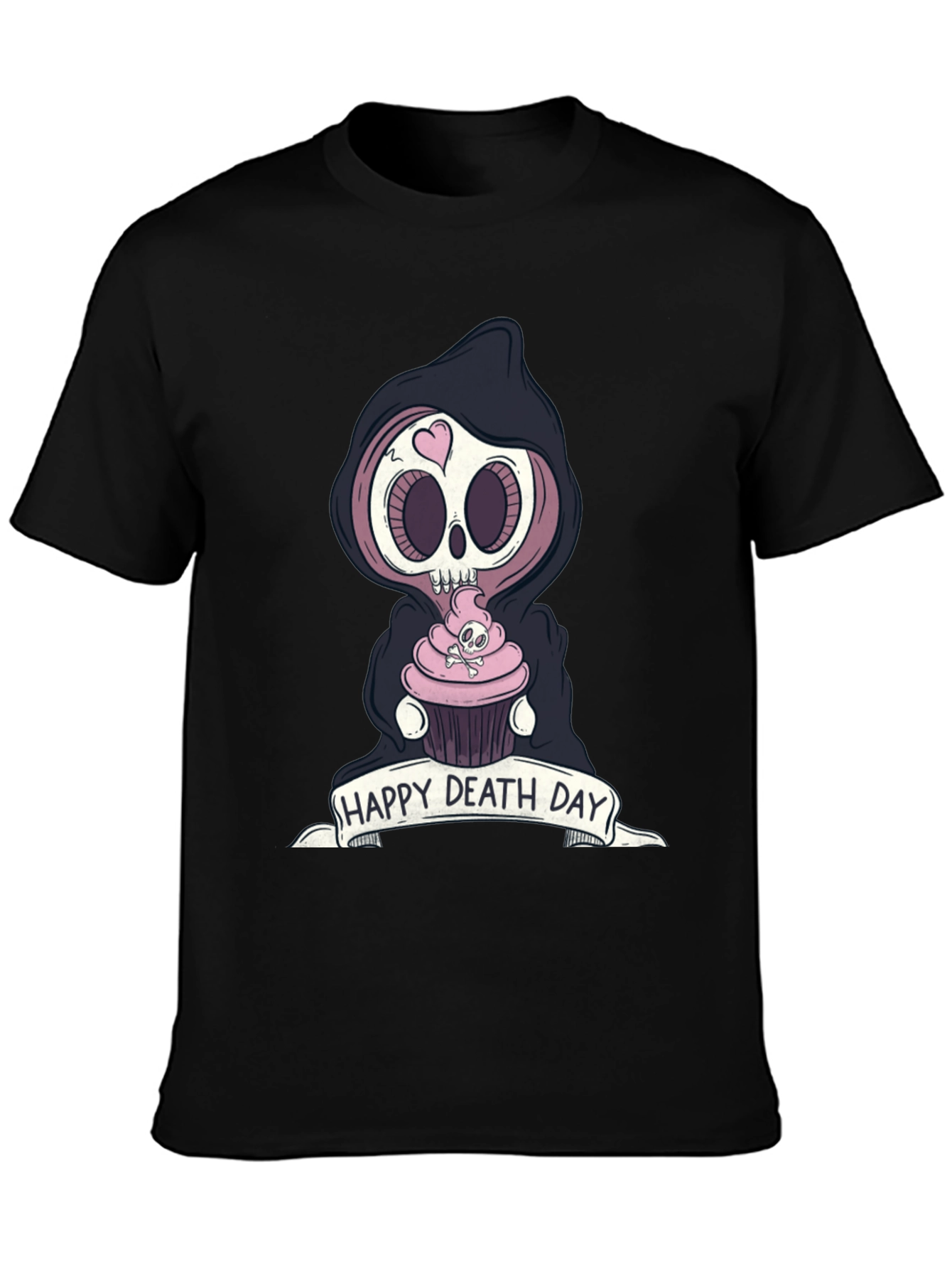 Happy Death Day Graphic Tee - Grim Reaper Cupcake