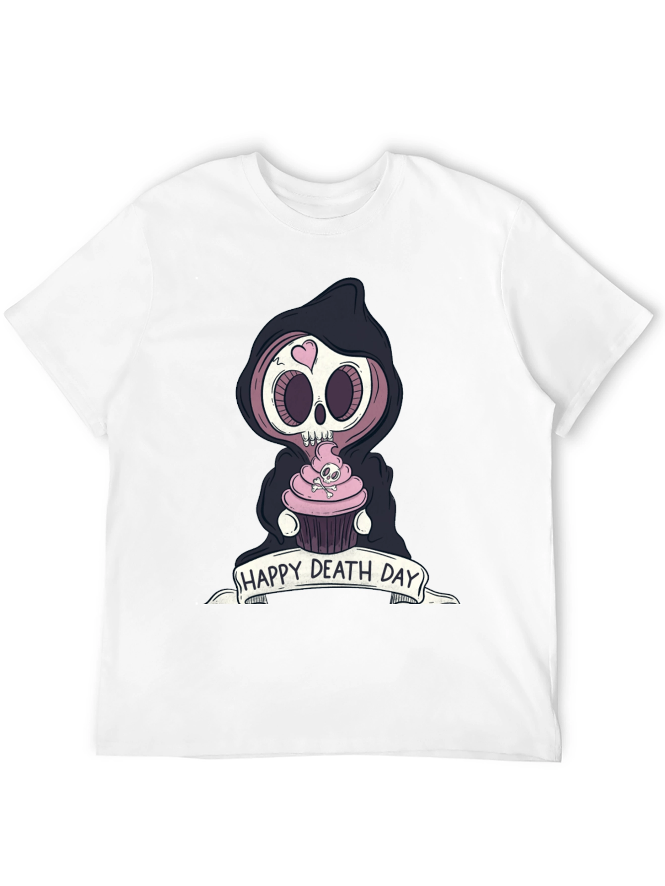Happy Death Day Graphic Tee - Grim Reaper Cupcake