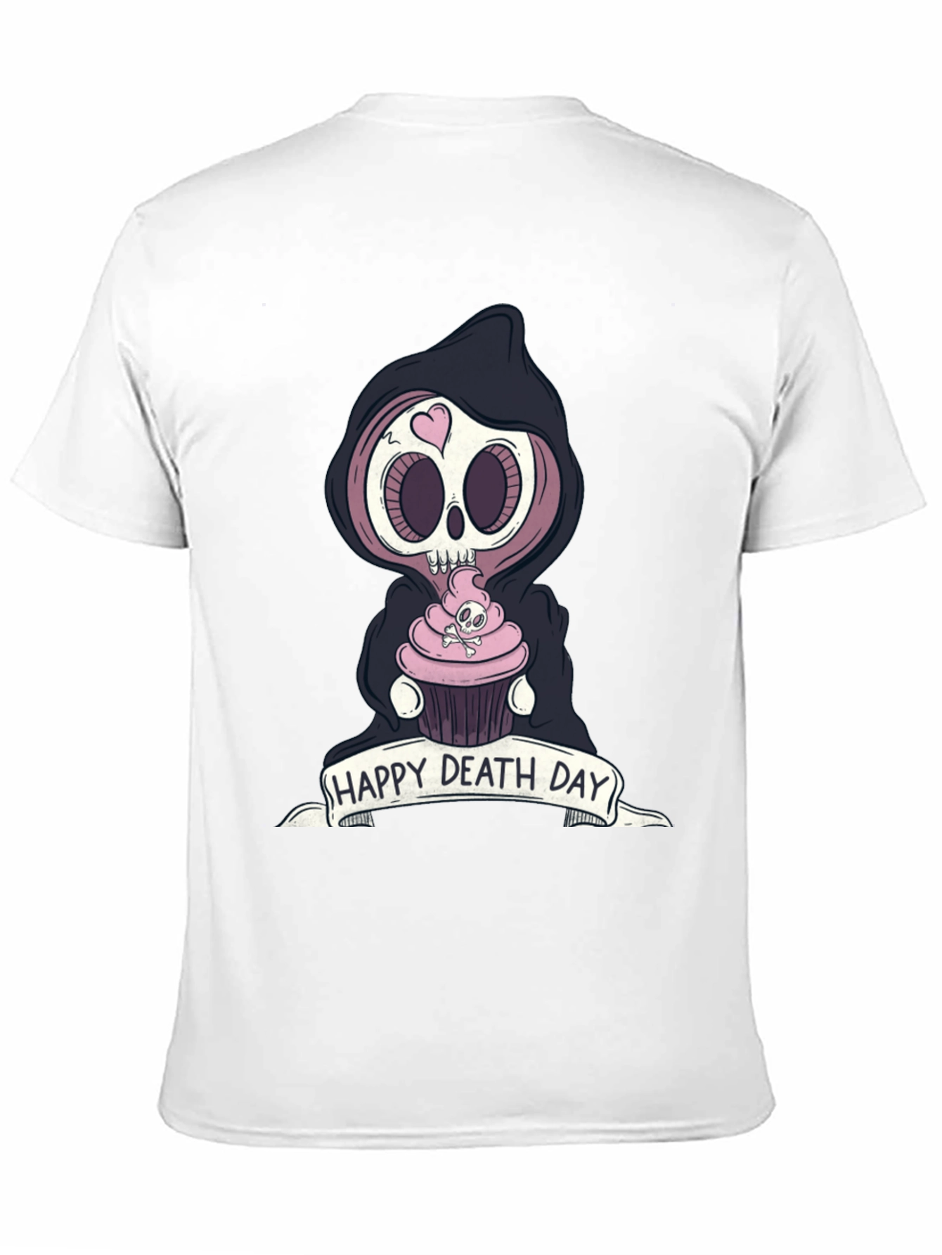 Happy Death Day Graphic Tee - Grim Reaper Cupcake