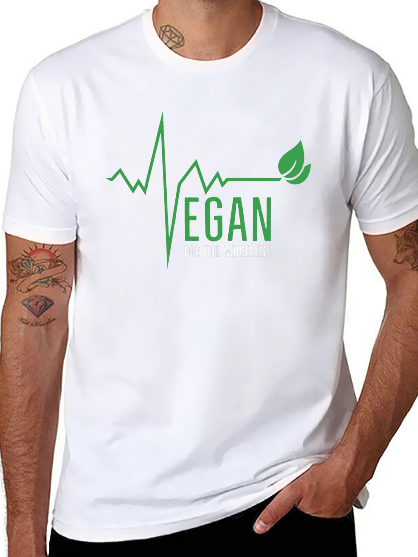 Vegan Heartbeat T-Shirt - For the Voiceless Tee