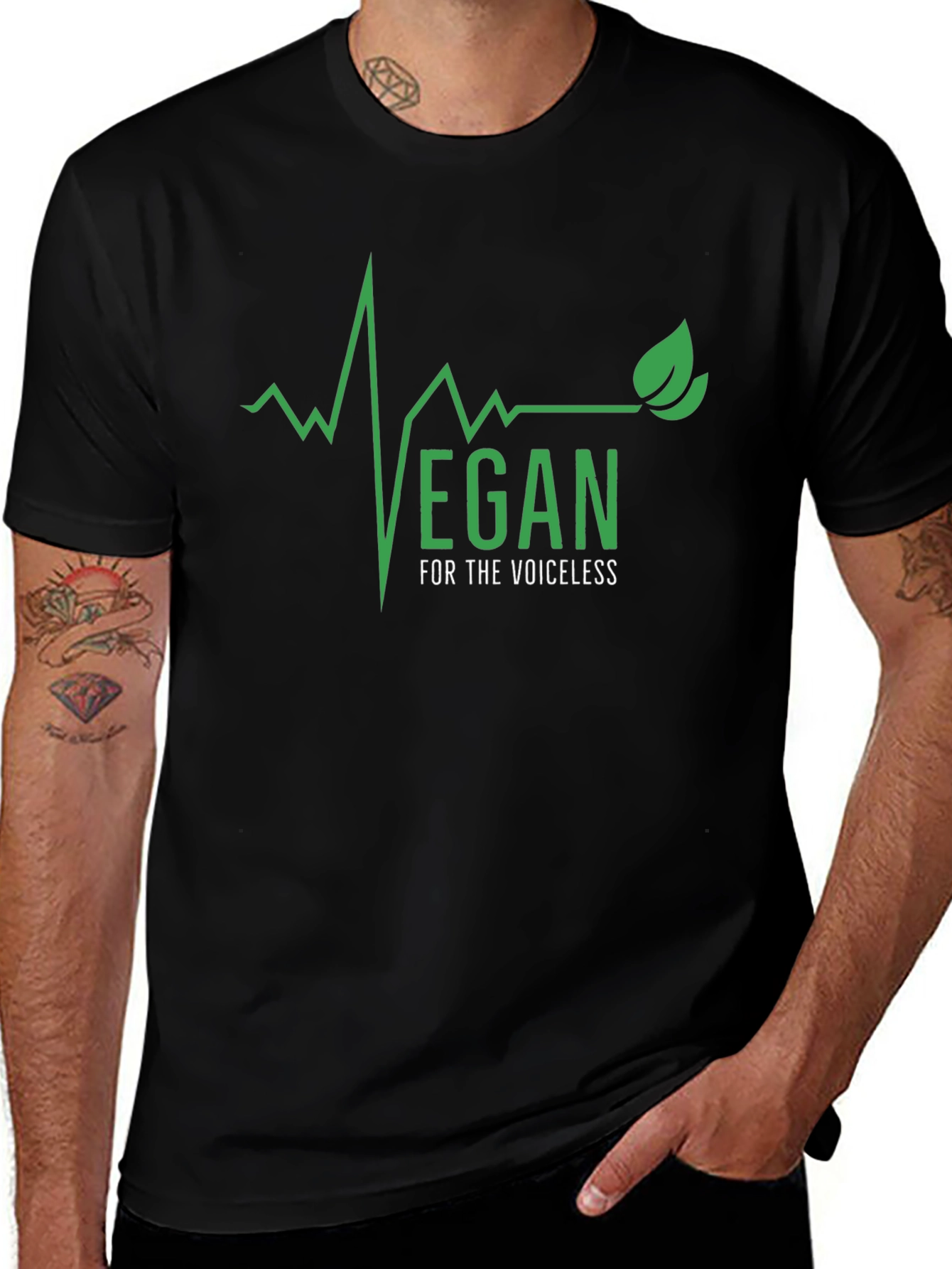 Vegan Heartbeat T-Shirt - For the Voiceless Tee