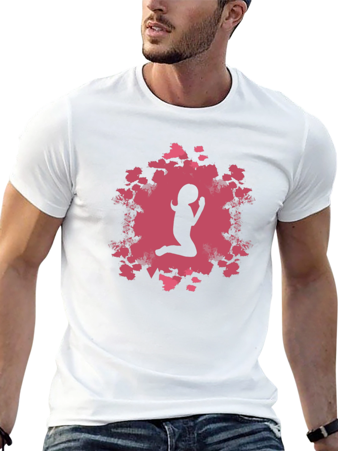 Praying Girl Black T-Shirt