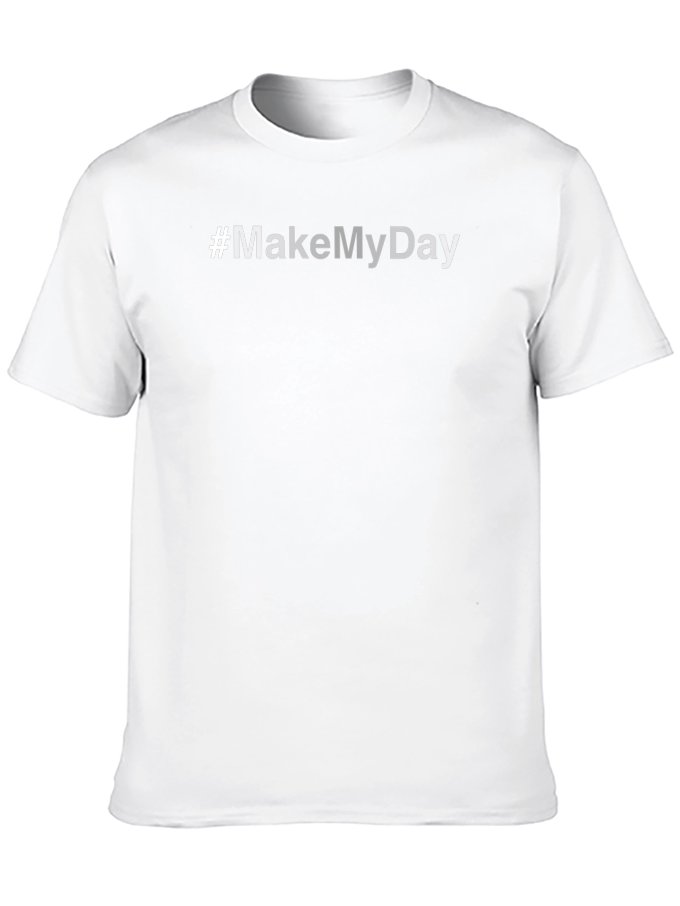 #MakeMyDay Black Graphic Tee - Short Sleeve Crew Neck