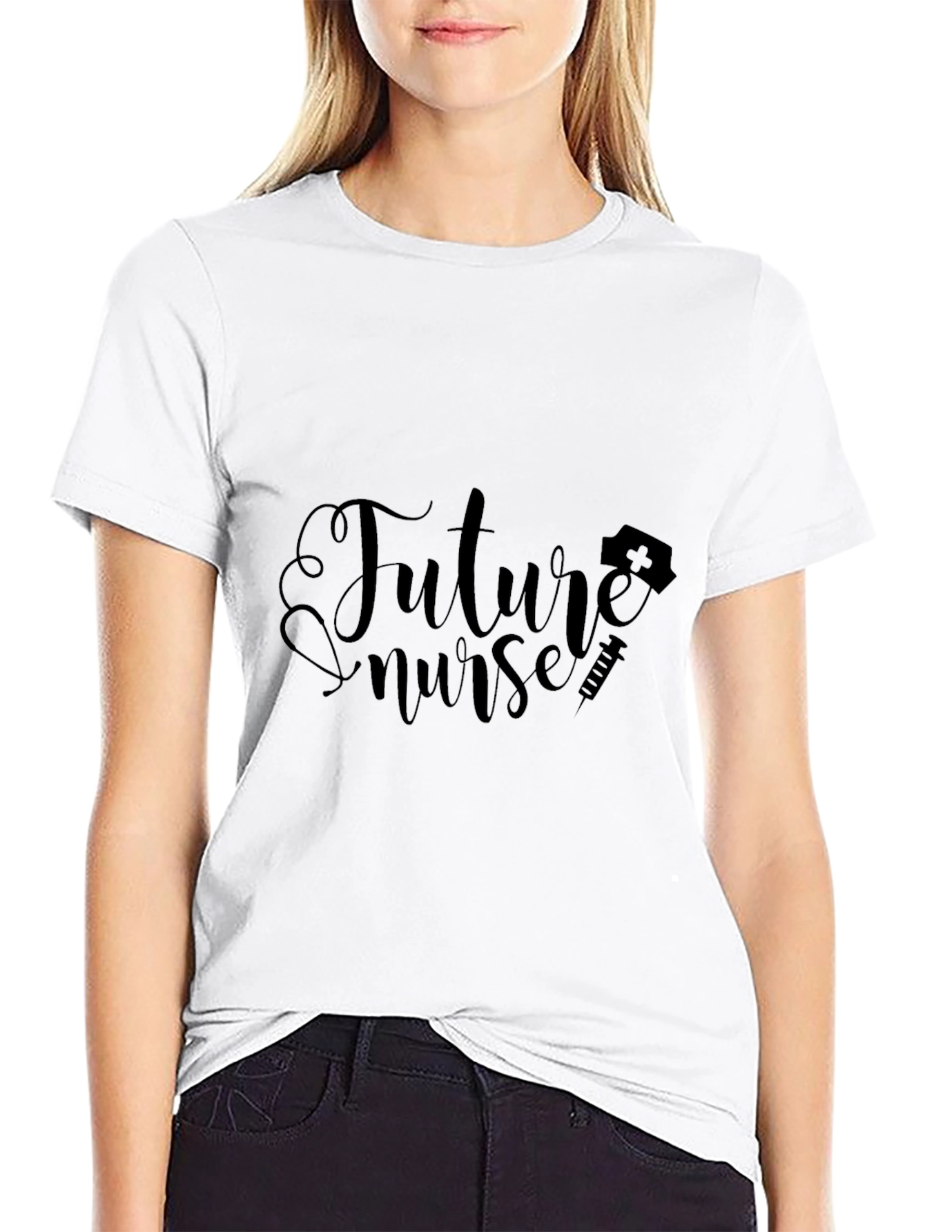 Future Nurse Graphic T-Shirt - Black