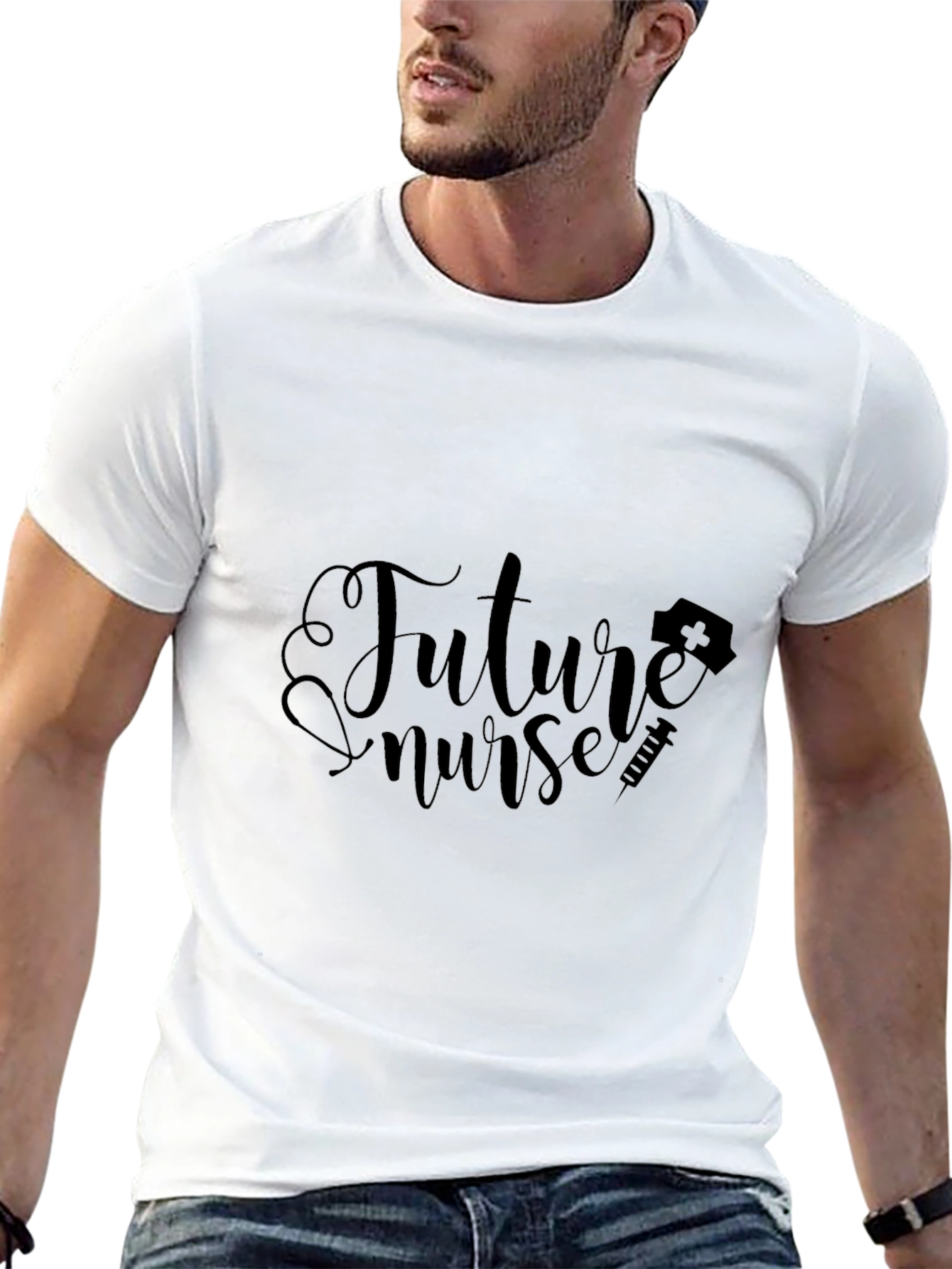Future Nurse Graphic T-Shirt - Black
