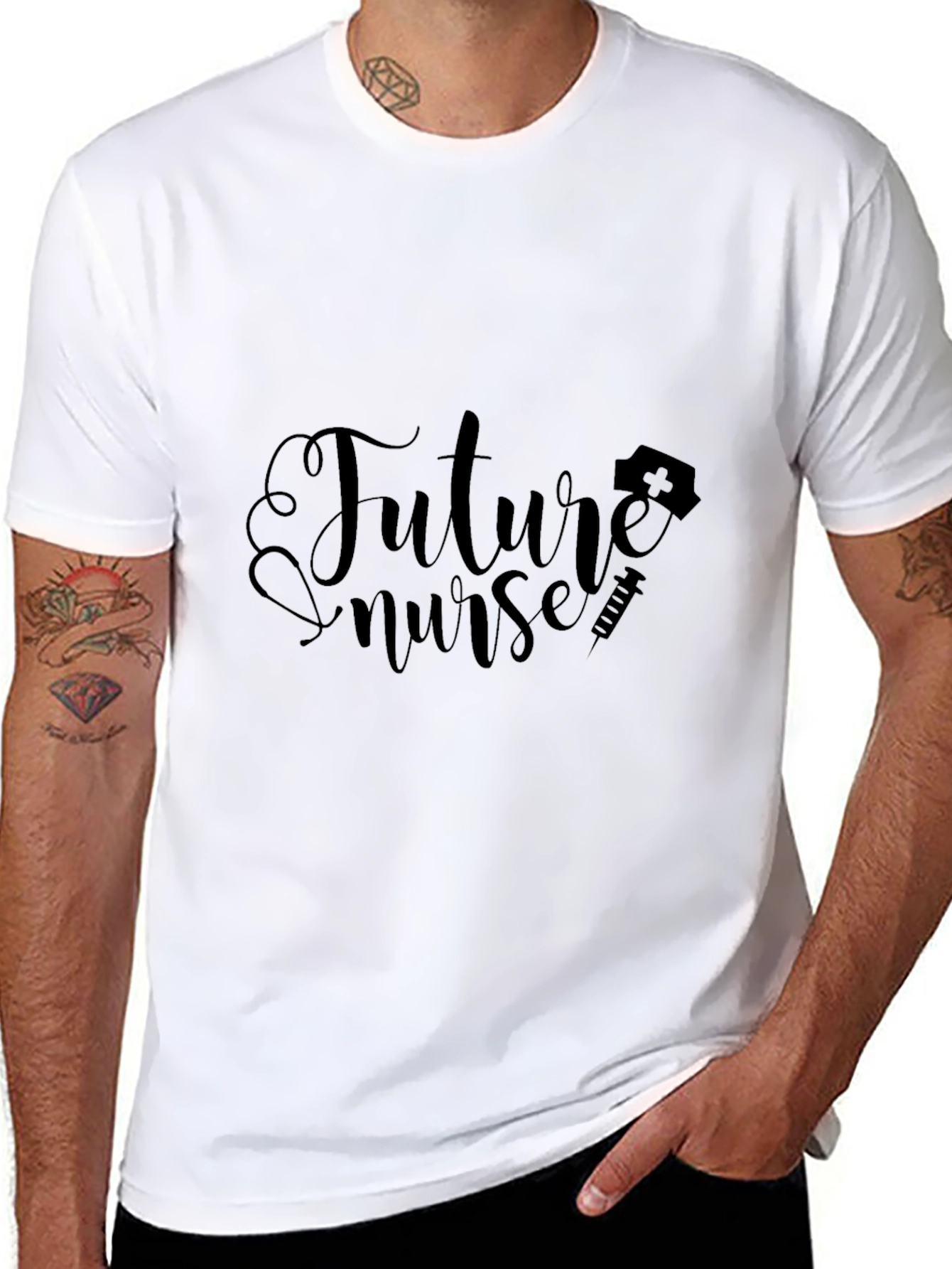 Future Nurse Graphic T-Shirt - Black