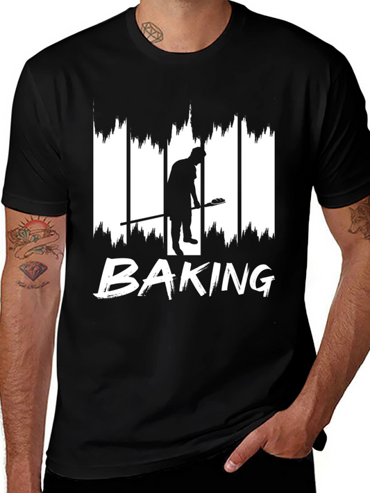 Baking Silhouette Graphic T-Shirt - Black