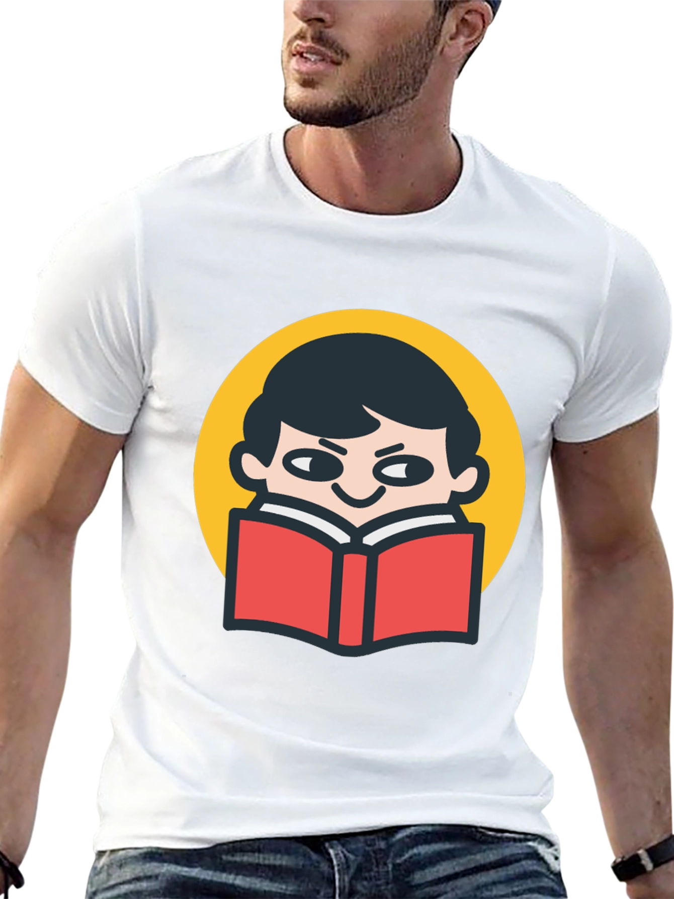 Reader Graphic T-Shirt - Black Cotton Tee