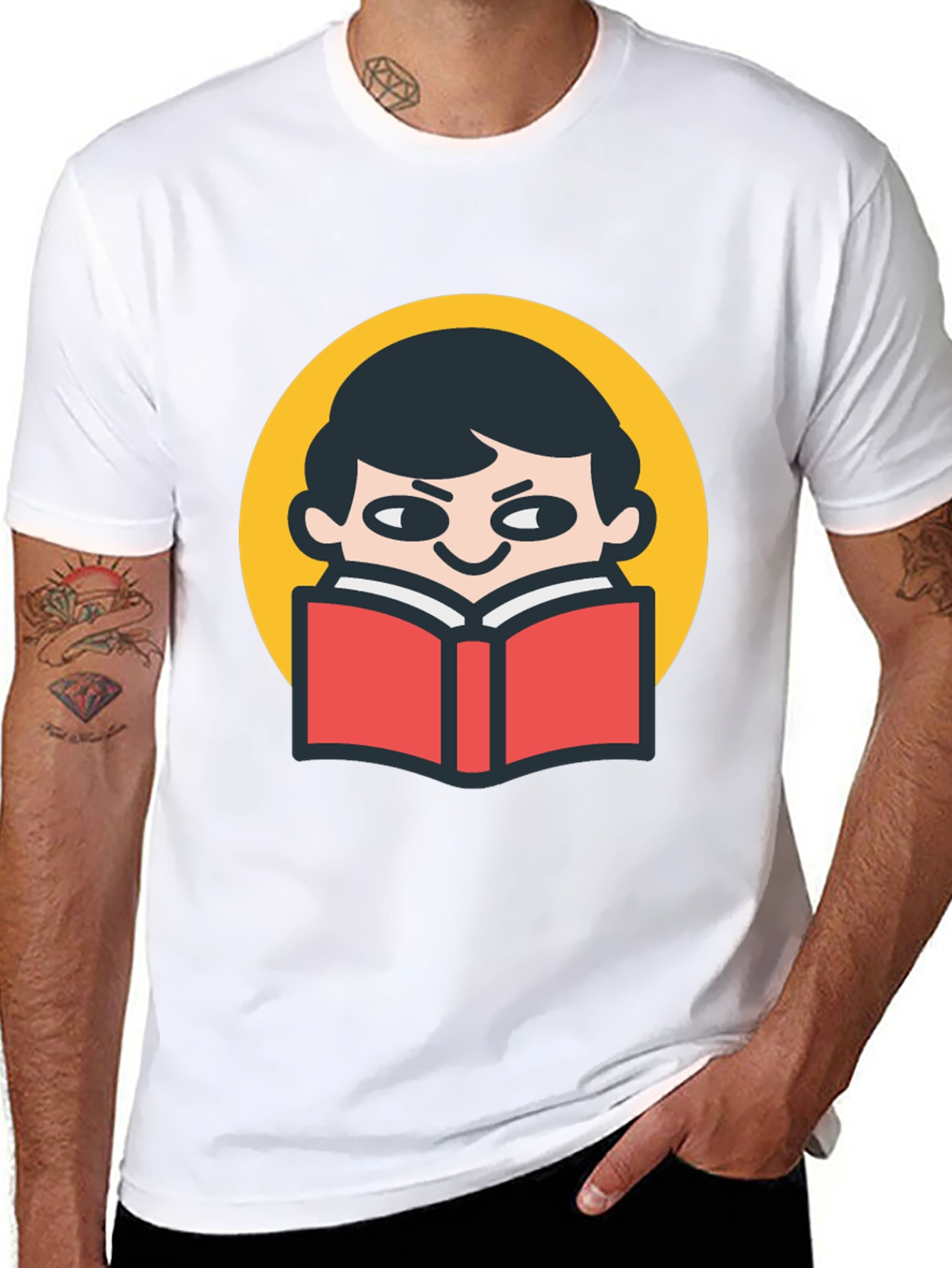 Reader Graphic T-Shirt - Black Cotton Tee