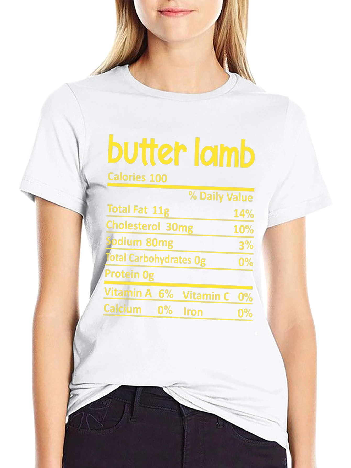 Butter Lamb Nutrition Facts Funny T-Shirt
