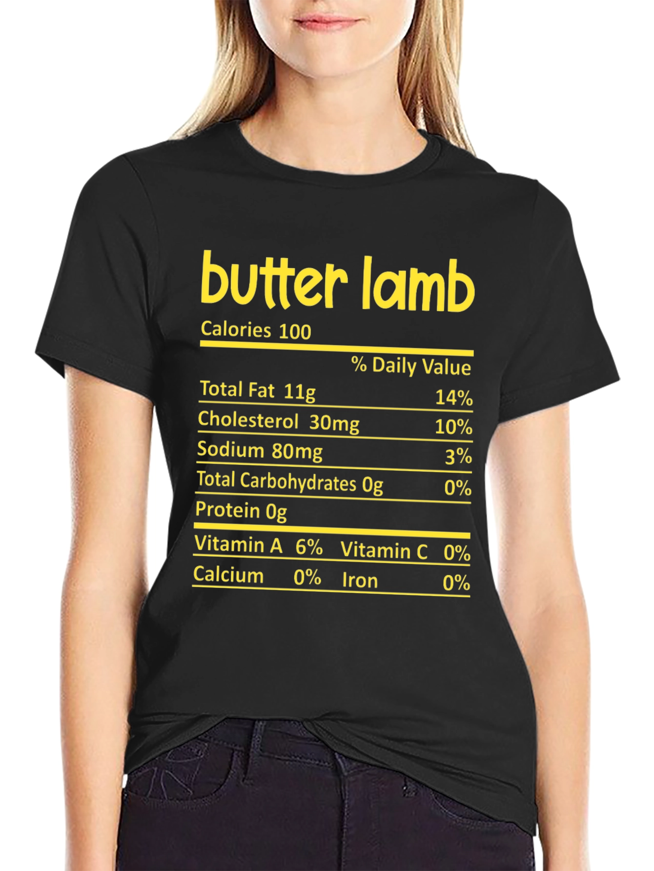 Butter Lamb Nutrition Facts Funny T-Shirt