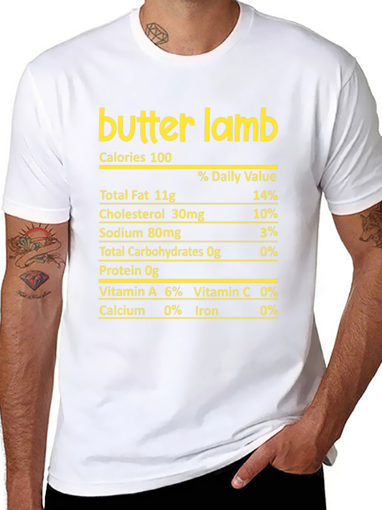 Butter Lamb Nutrition Facts Funny T-Shirt
